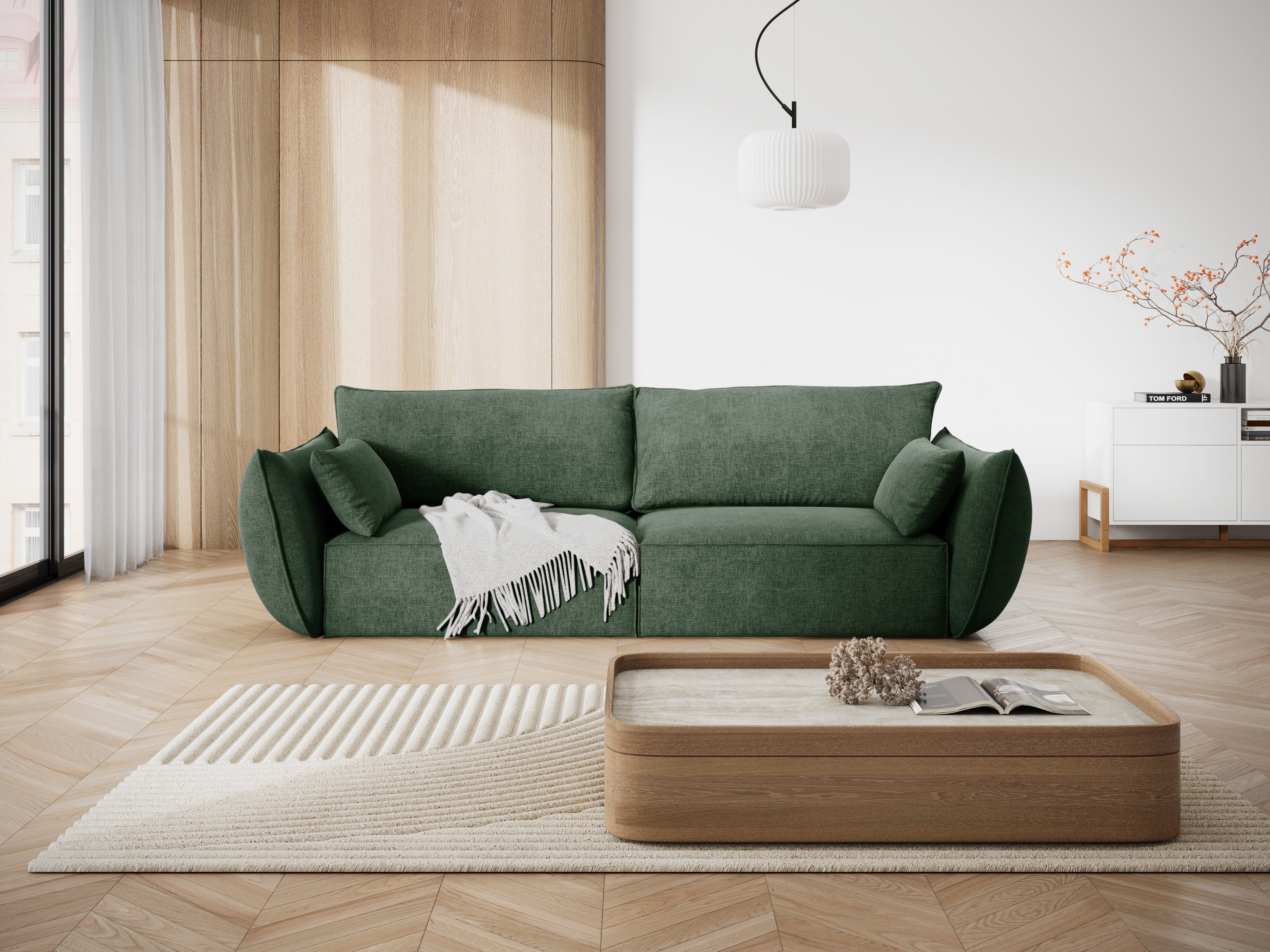 Sofa in the sofa fabric of 3rd Vanda bottle green