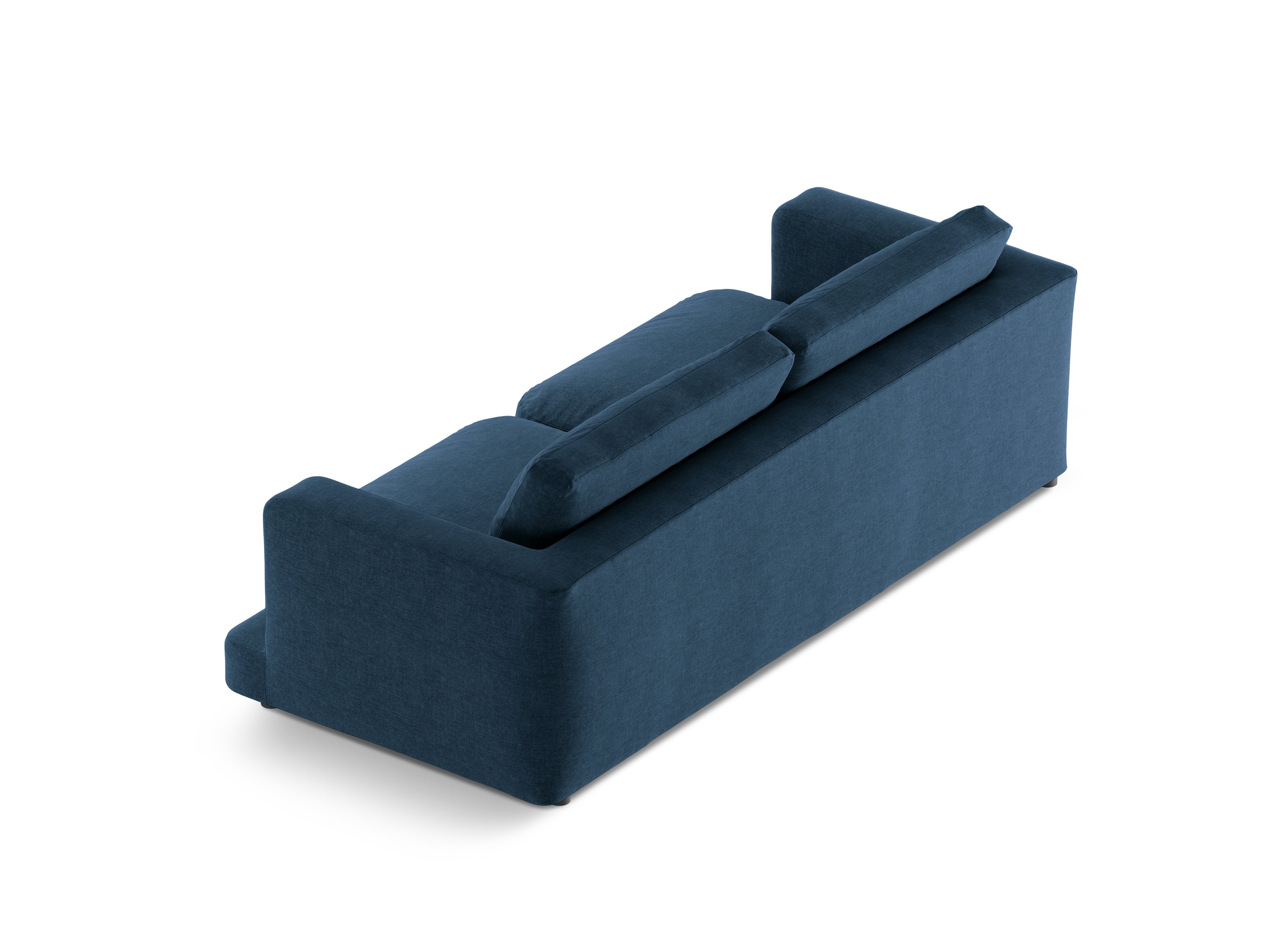 Sofa 3-Sitzer DAPHNE dunkelblaues Chenille