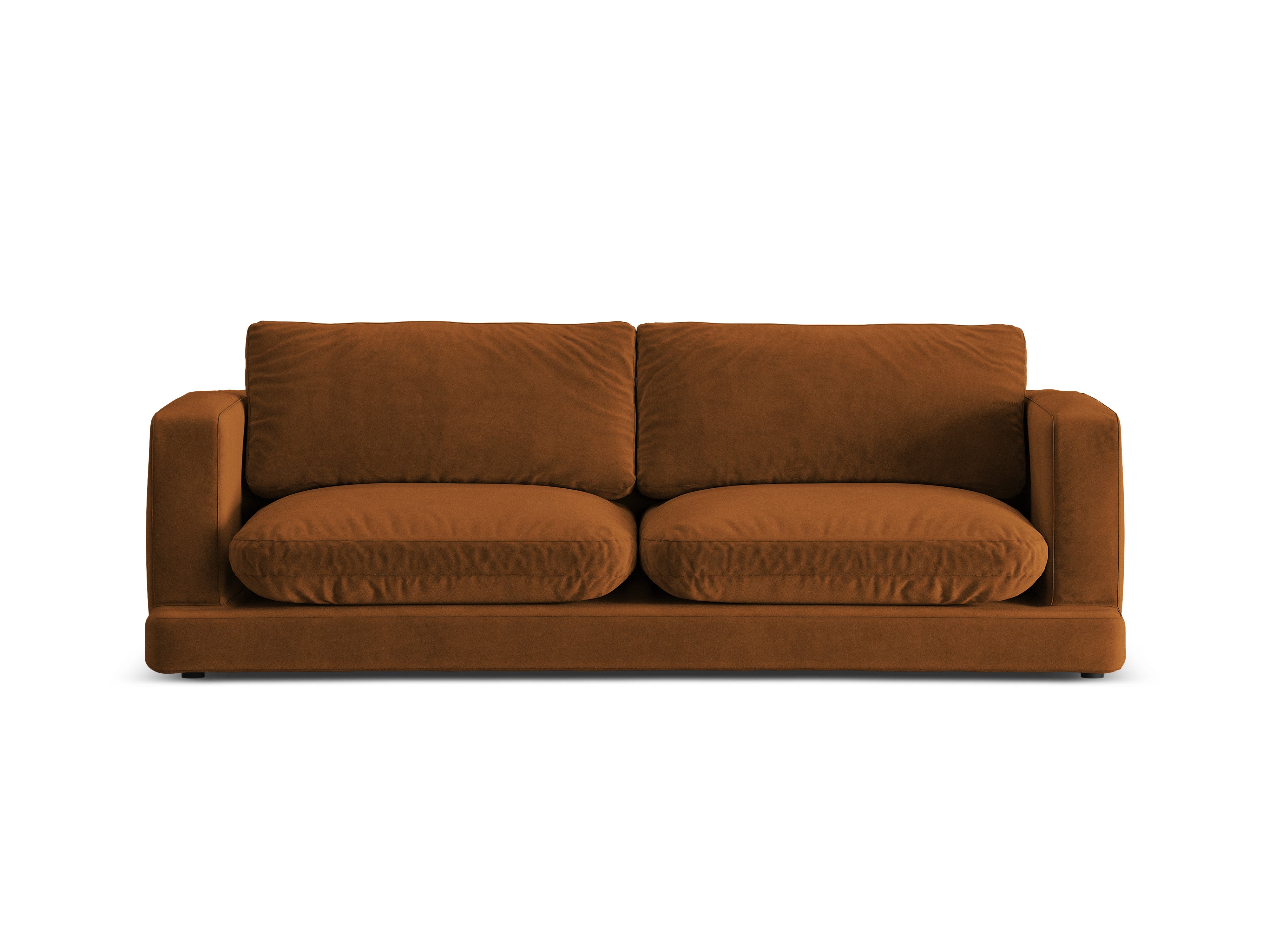 Sofa aus Samt 3-sitzig DAPHNE kupferfarben