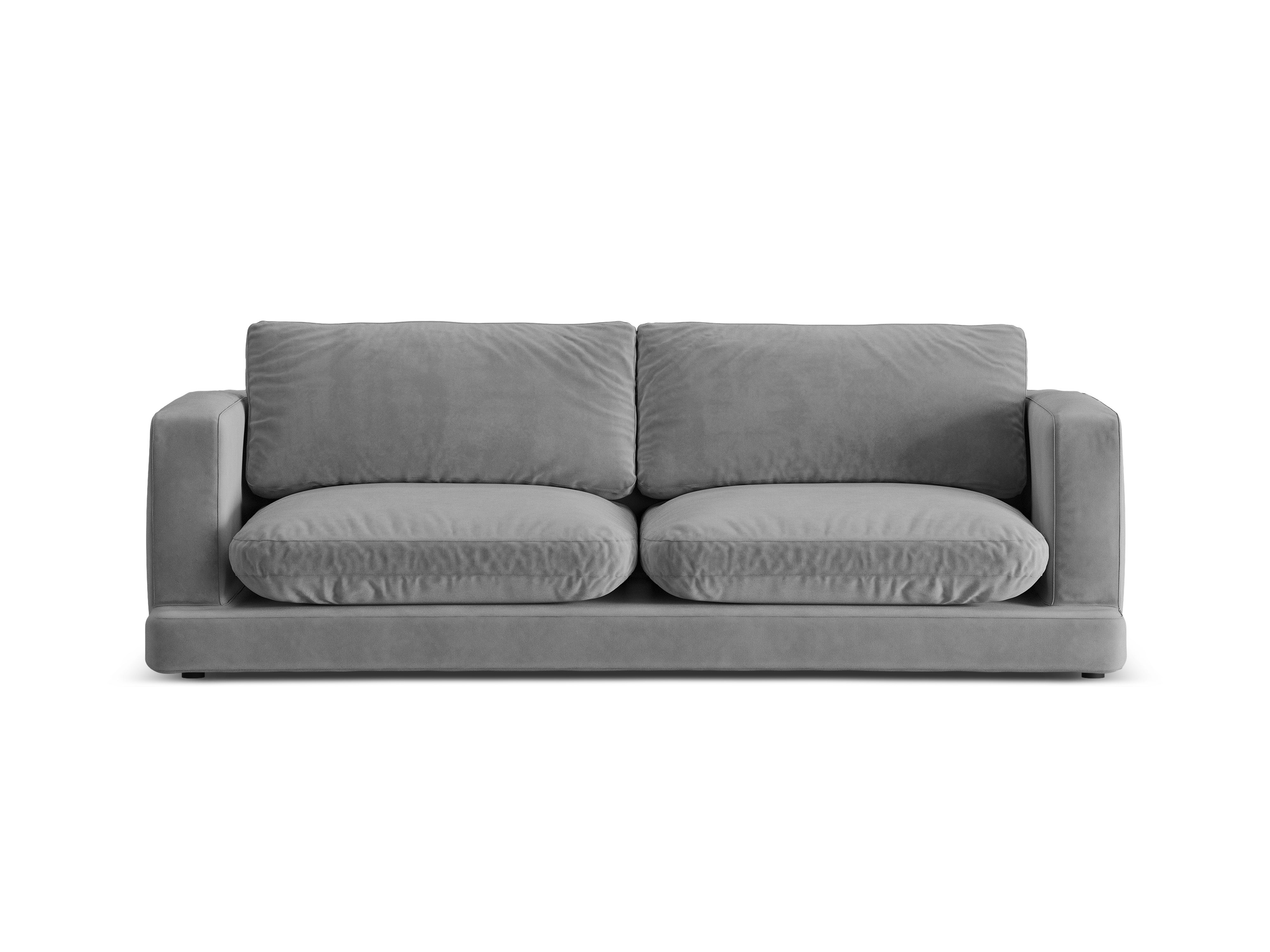 Sofa aus Samt 3-sitzig DAPHNE grau