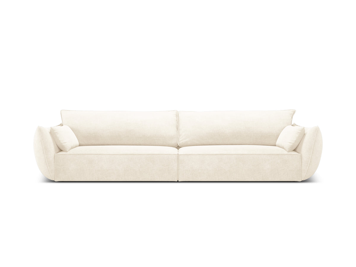 Sofa in the sofa fabric of 4-seater Vanda light beige