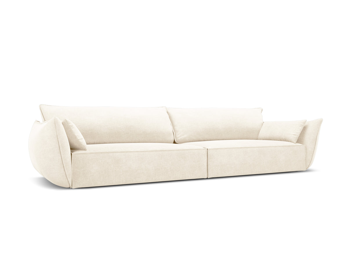 Sofa in the sofa fabric of 4-seater Vanda light beige