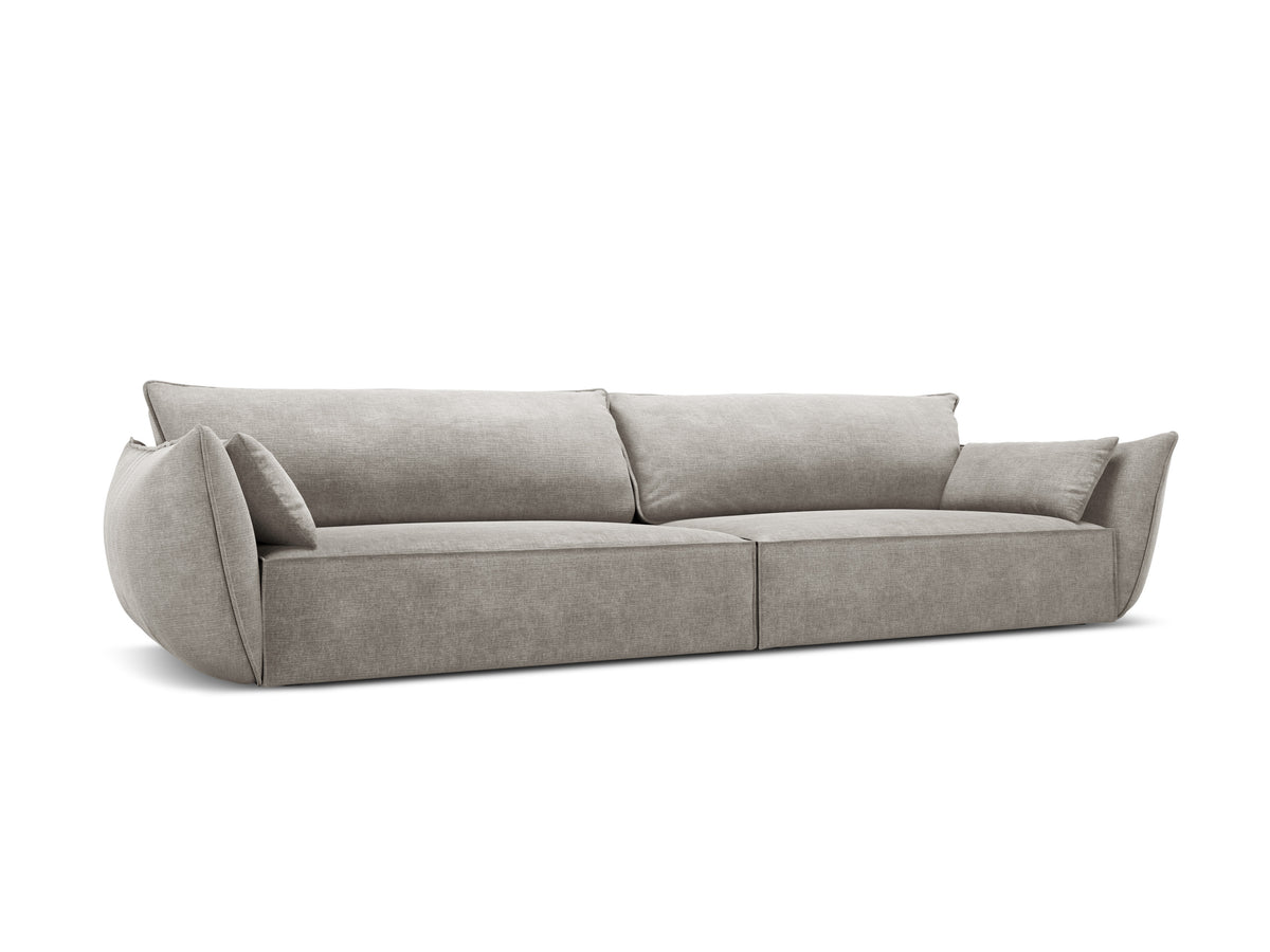 Sofa in the sofa fabric of 4-person Vanda Jasnoszary