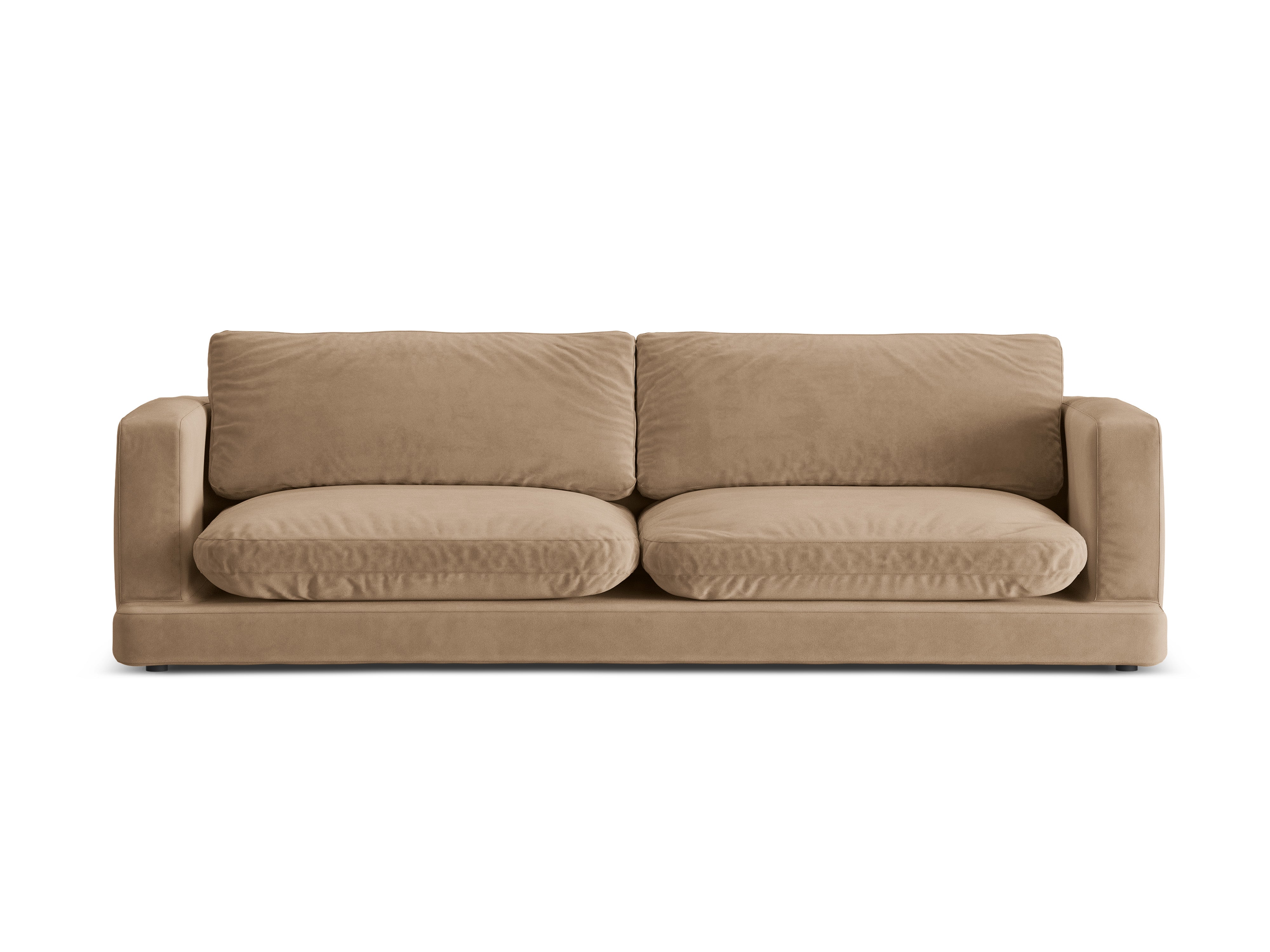 Sofa aus Samt für 4 Personen DAPHNE beige