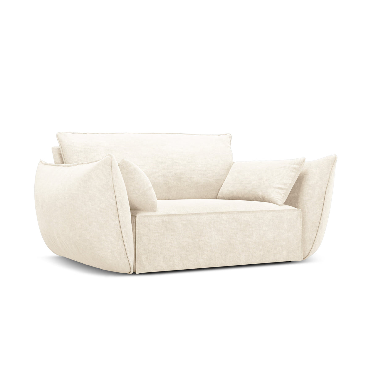 Armchair in the bright beige szenil fabric