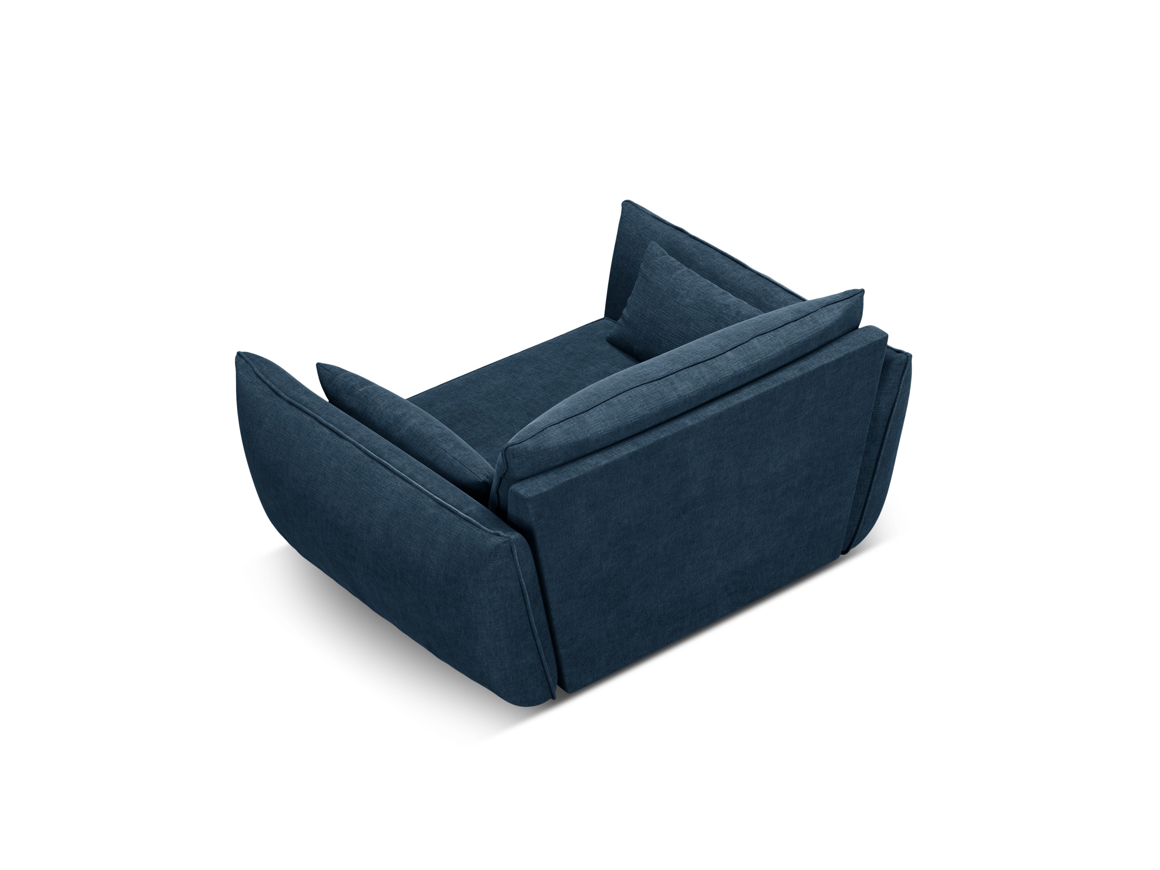 Armchair in the szenil fabric of Vanda Royal Granat