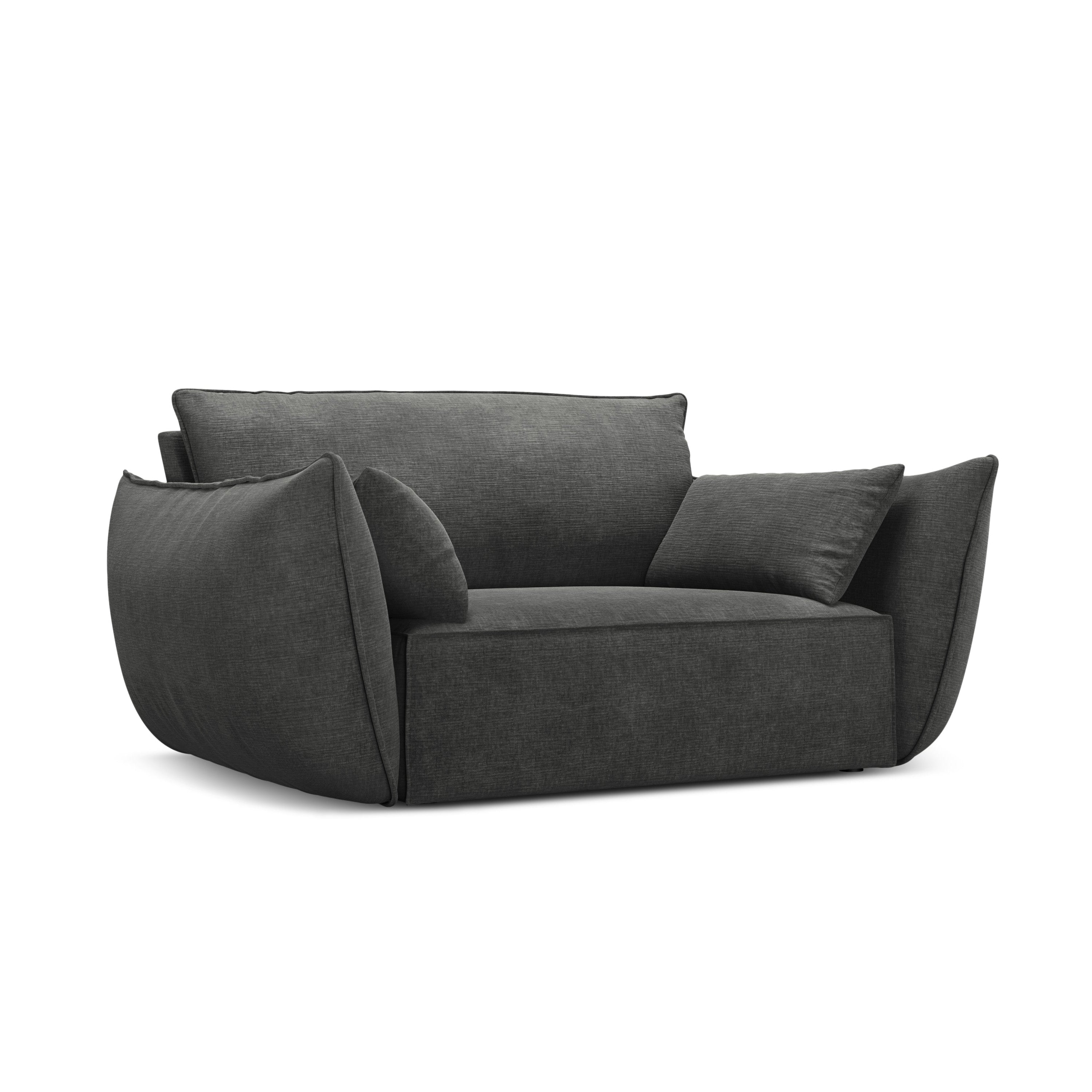 Armchair in the Vanda dark gray szenil fabric