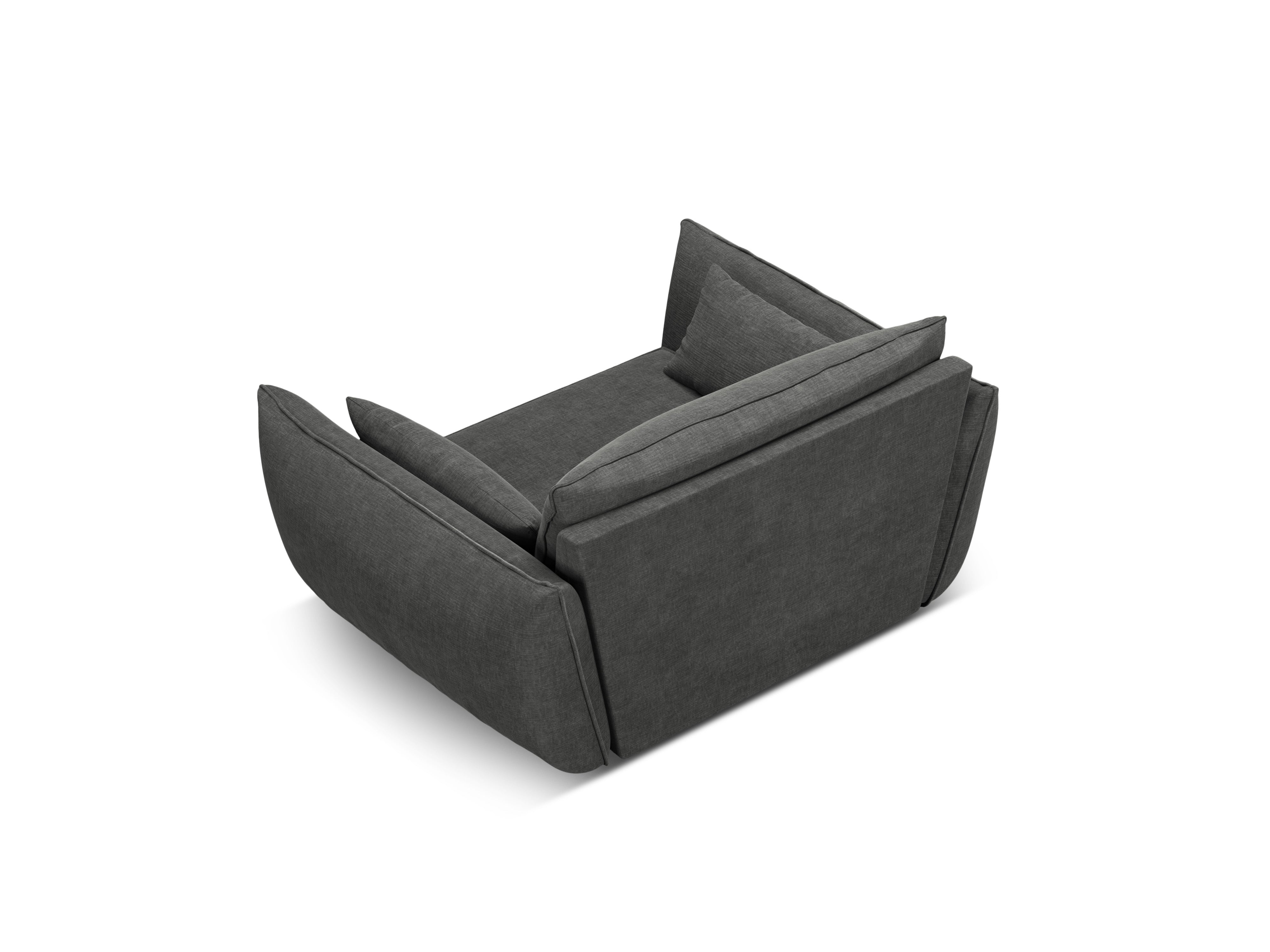 Armchair in the Vanda dark gray szenil fabric
