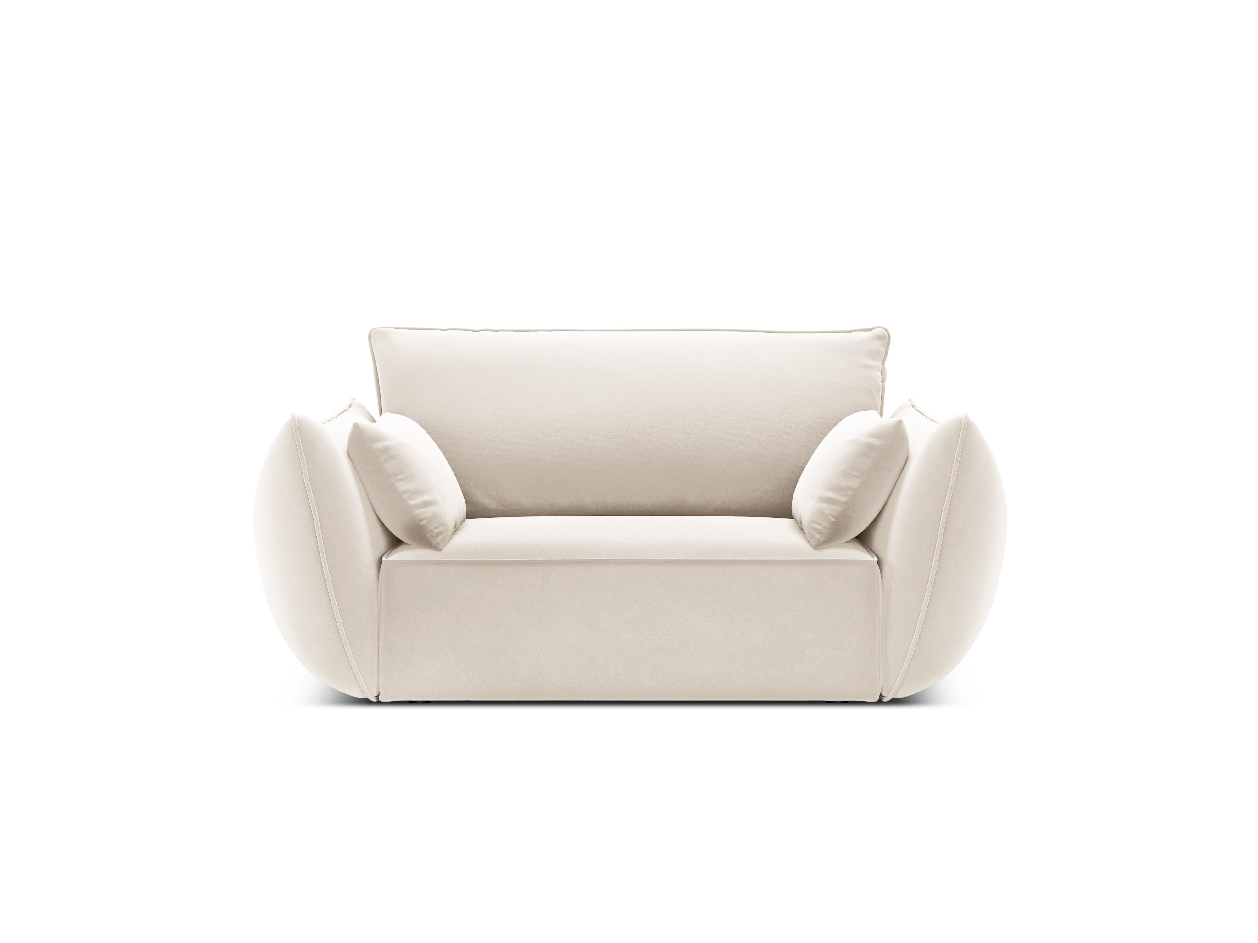 Vanda beige velvet armchair