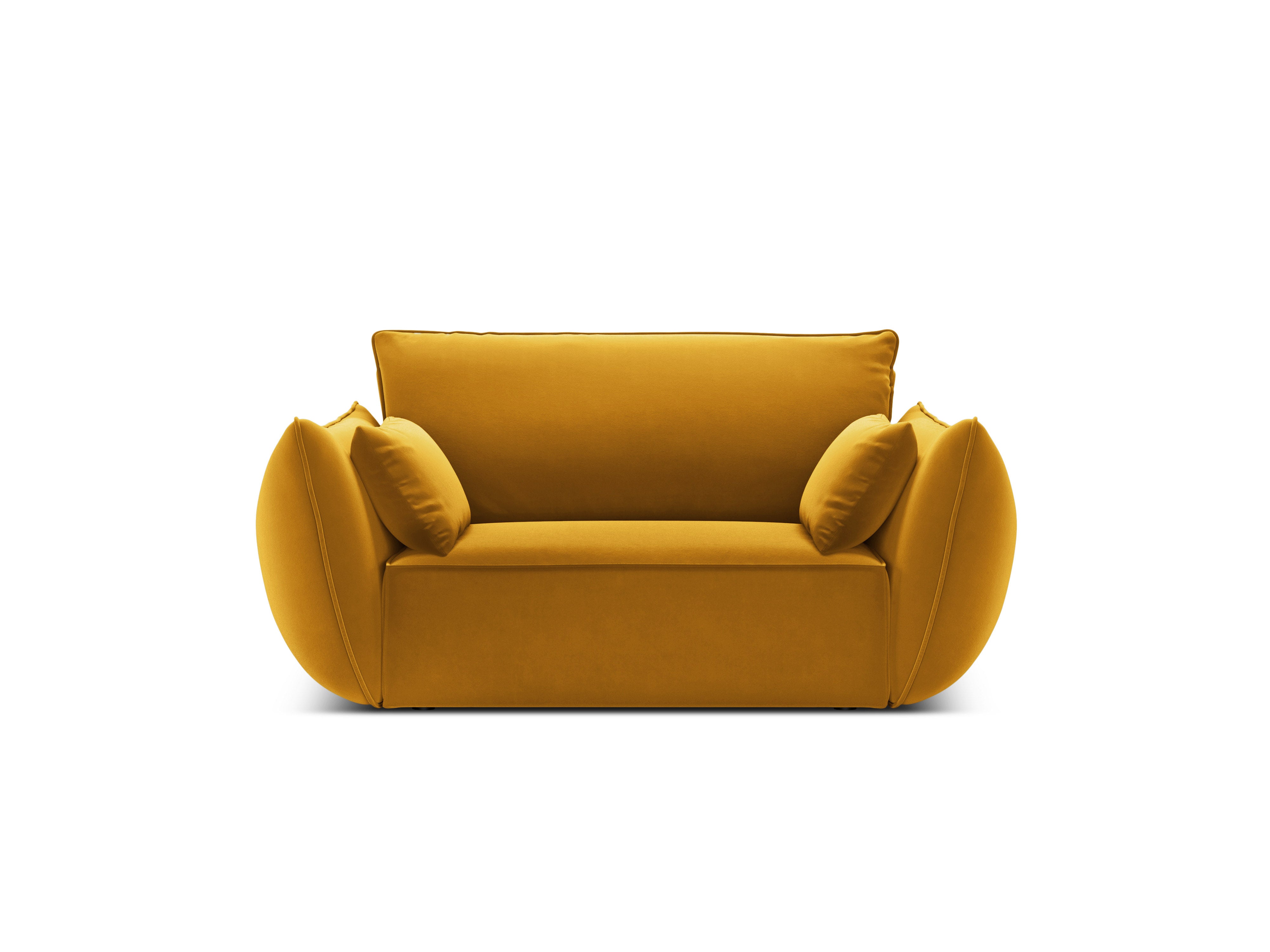 Vanda mustard velvet armchair