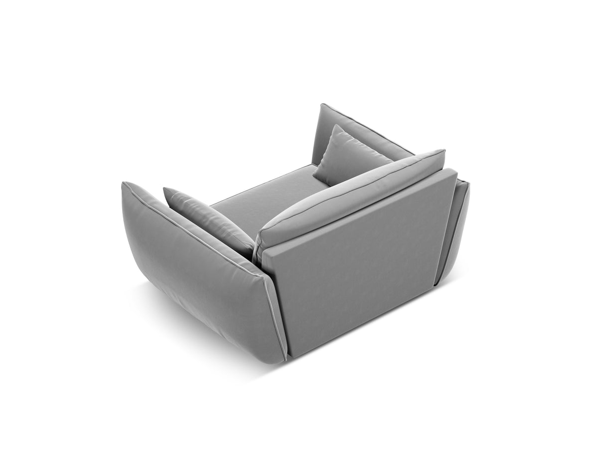 Vanda gray velvet armchair
