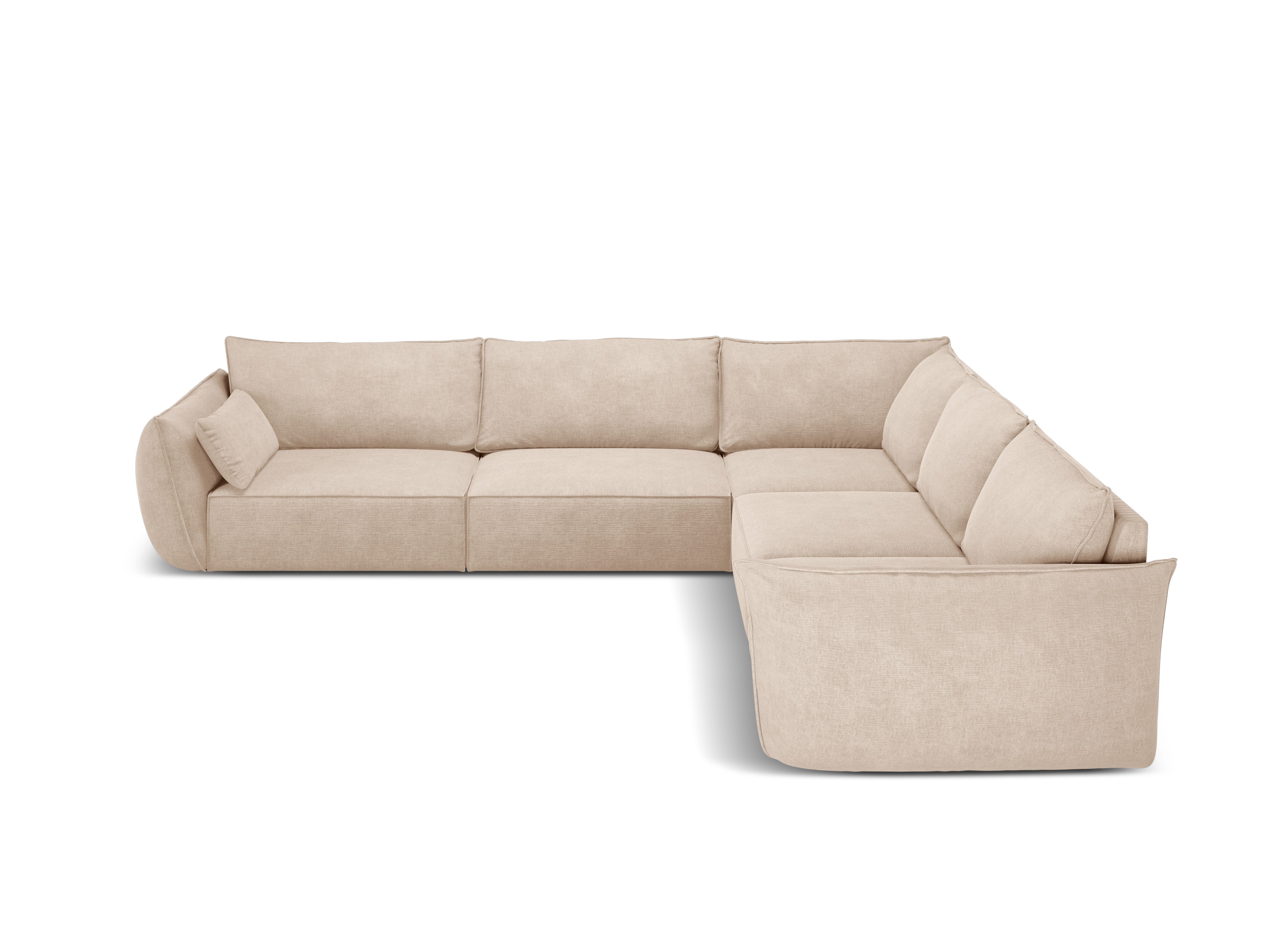 Symmetrical corner in the Vanda Beige Sielilian fabric