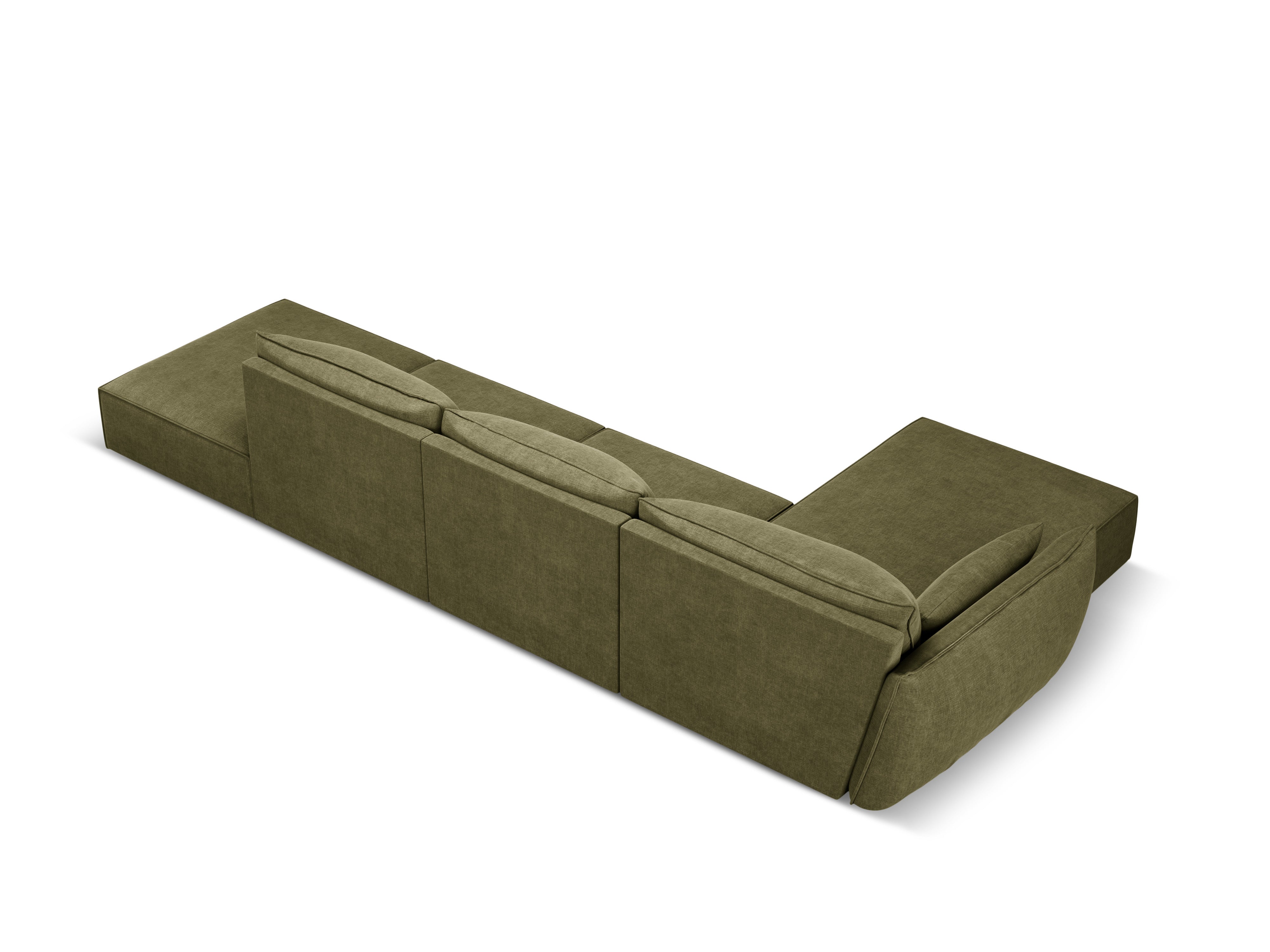 A corner in the SZENIL Fabric left -hand open Vanda Zielony