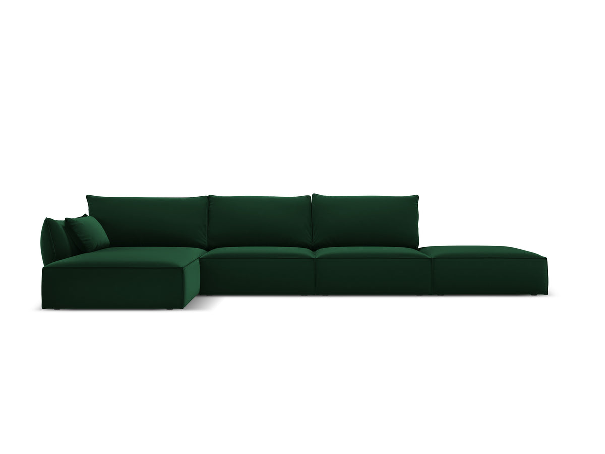 Left -hand velvet corner open Vanda bottle green