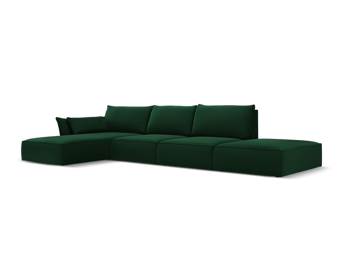 Left -hand velvet corner open Vanda bottle green