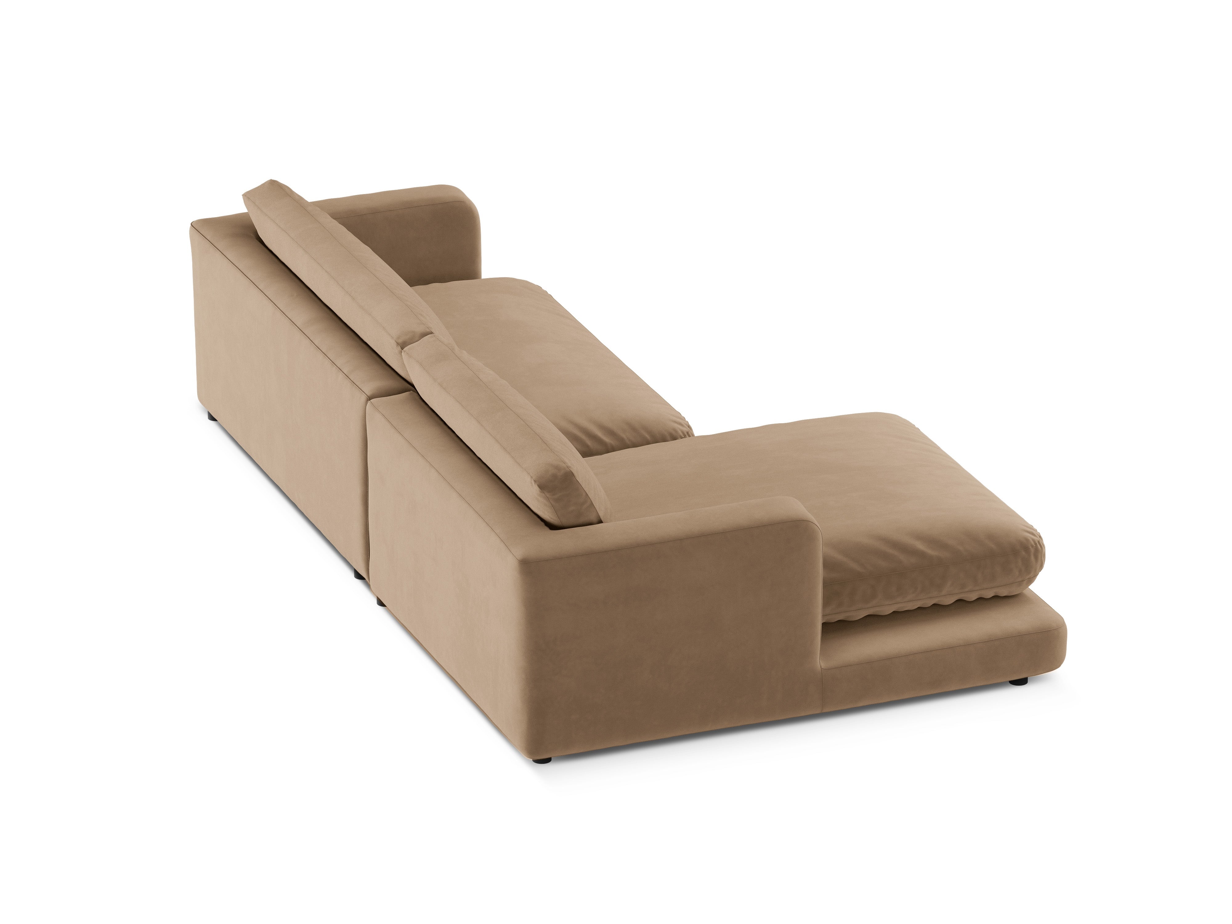 Samt-Ecksofa links DAPHNE beige