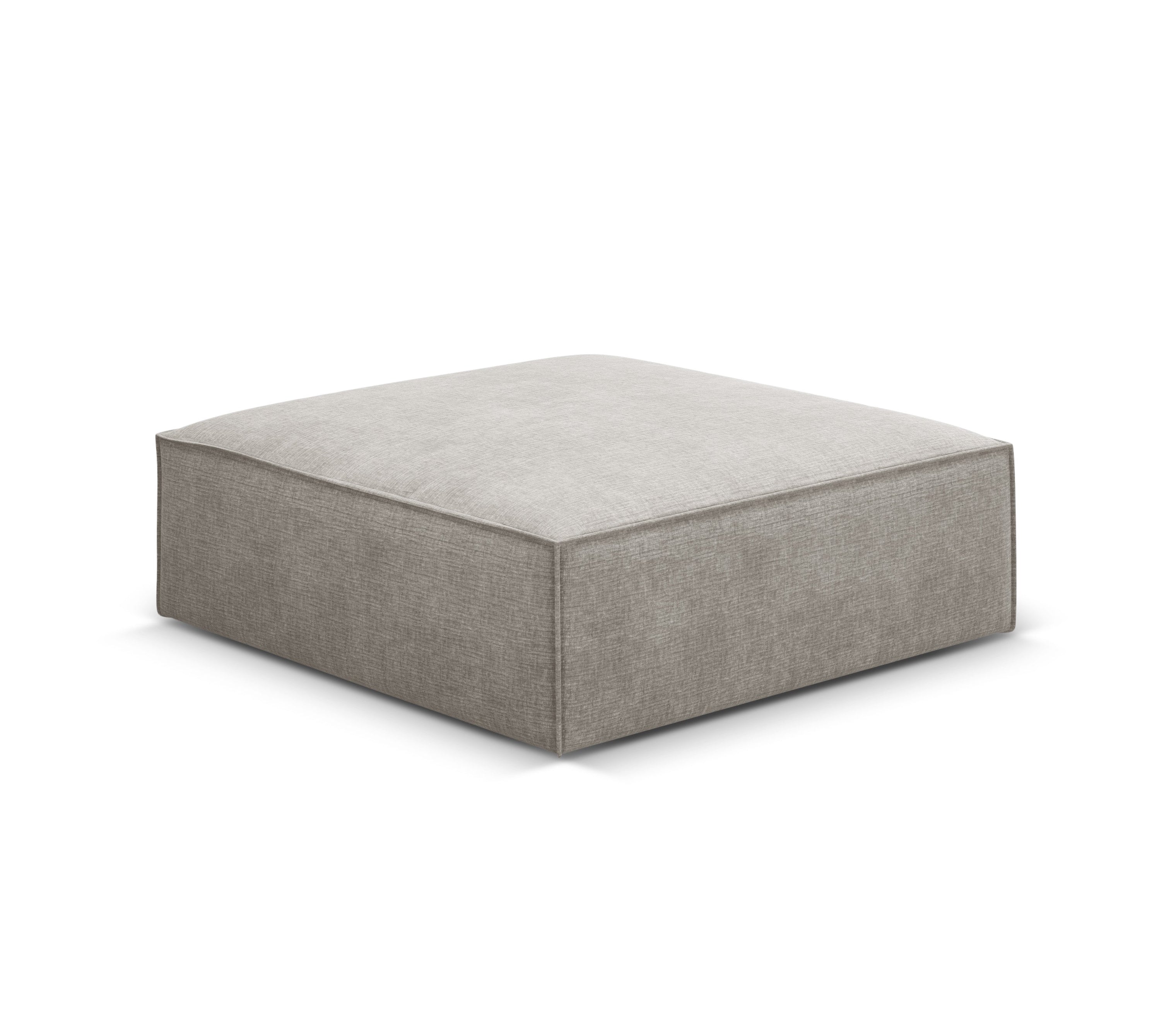 Pouf in the bright -gray szenil fabric