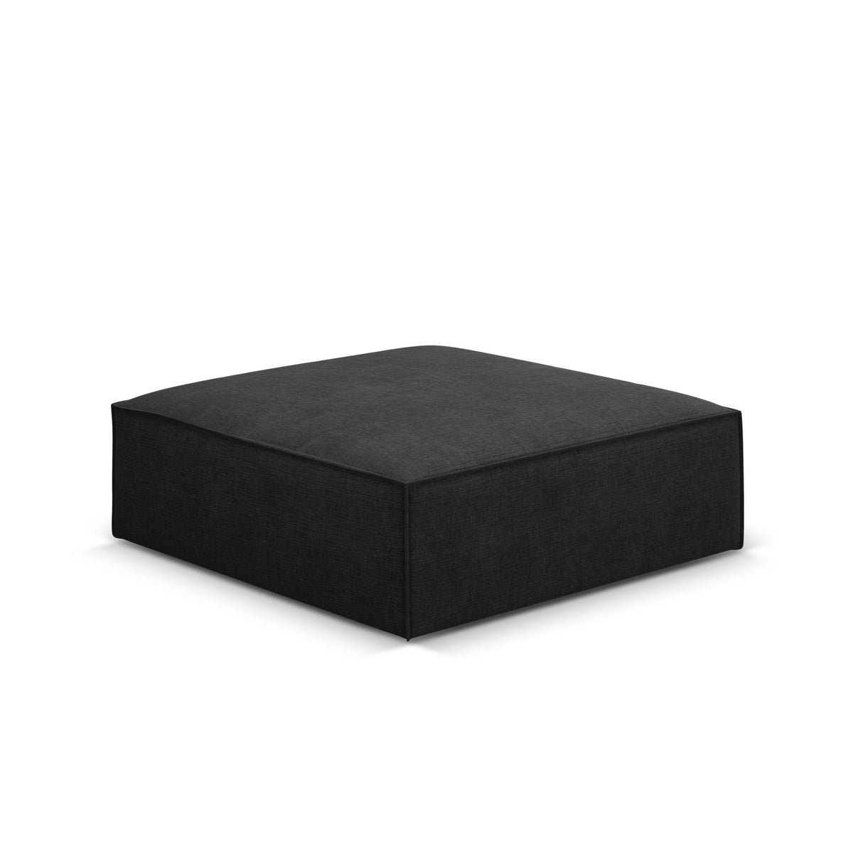 Pouf in the Sielilian fabric Vanda Czarny