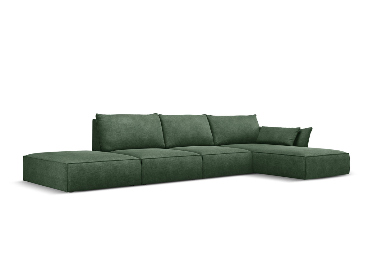 Corner in the szenil fabric right -sided open Vanda bottle green