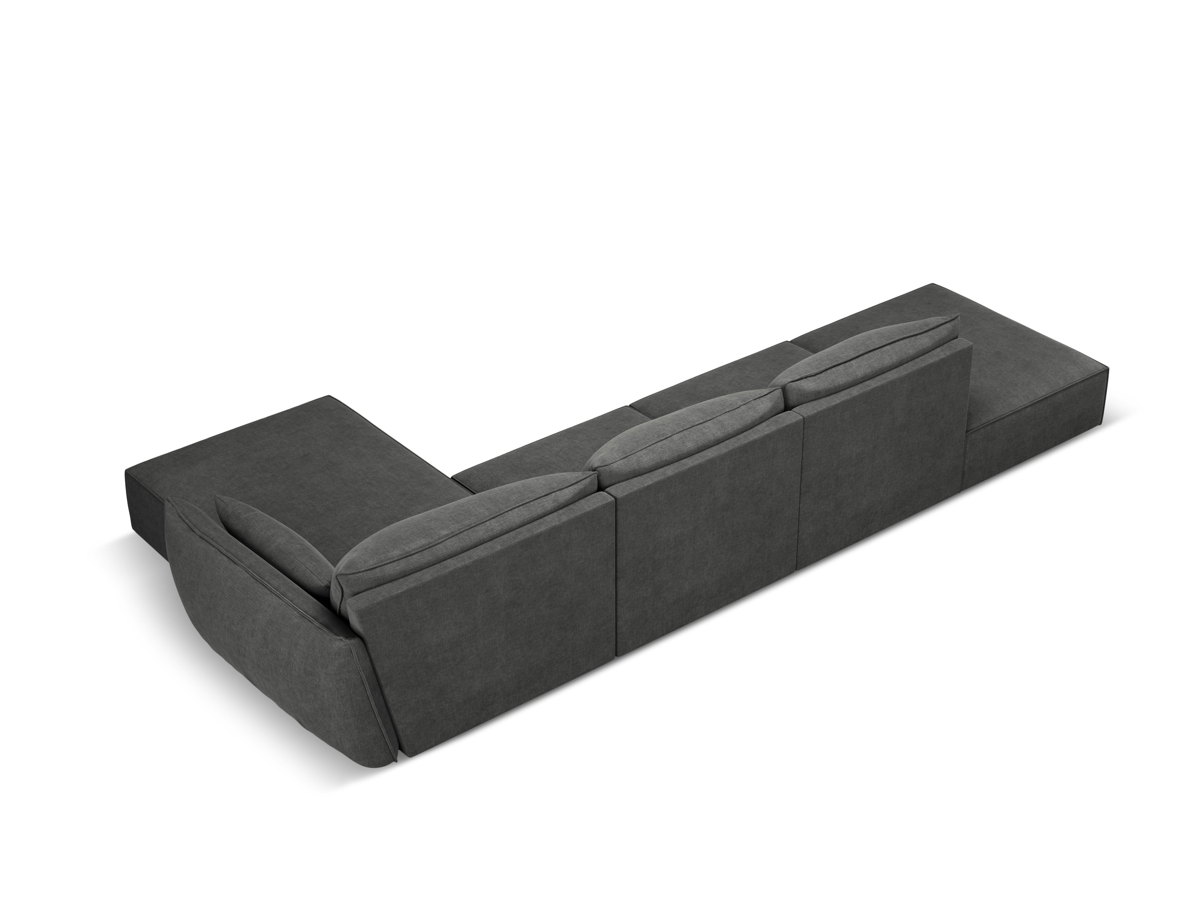 Corner in the SZENIL Fabric Right -hand open Vanda dark gray