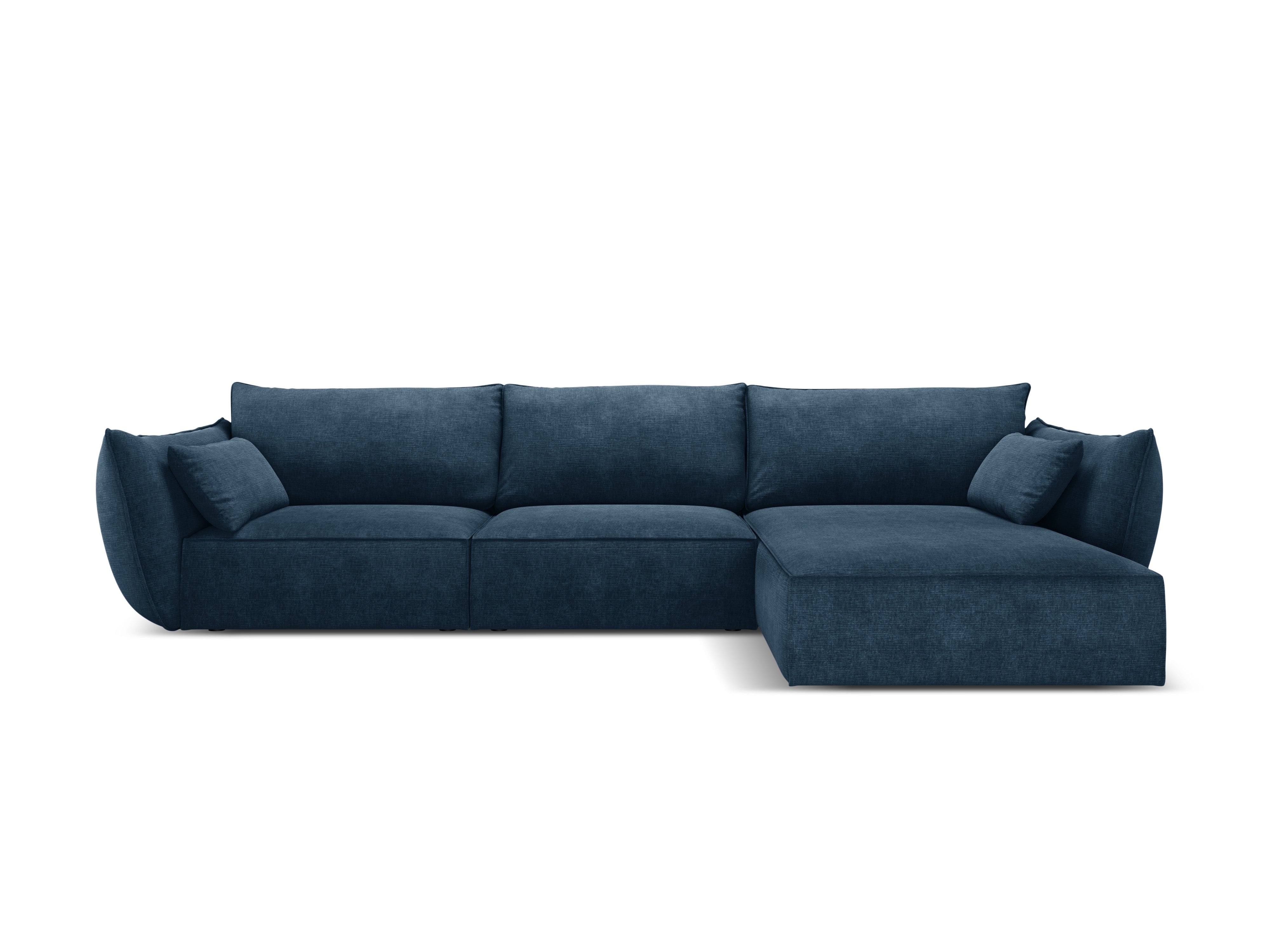 Corner in the Sielilian fabric Right-handed 4-person Vanda Royal Granat