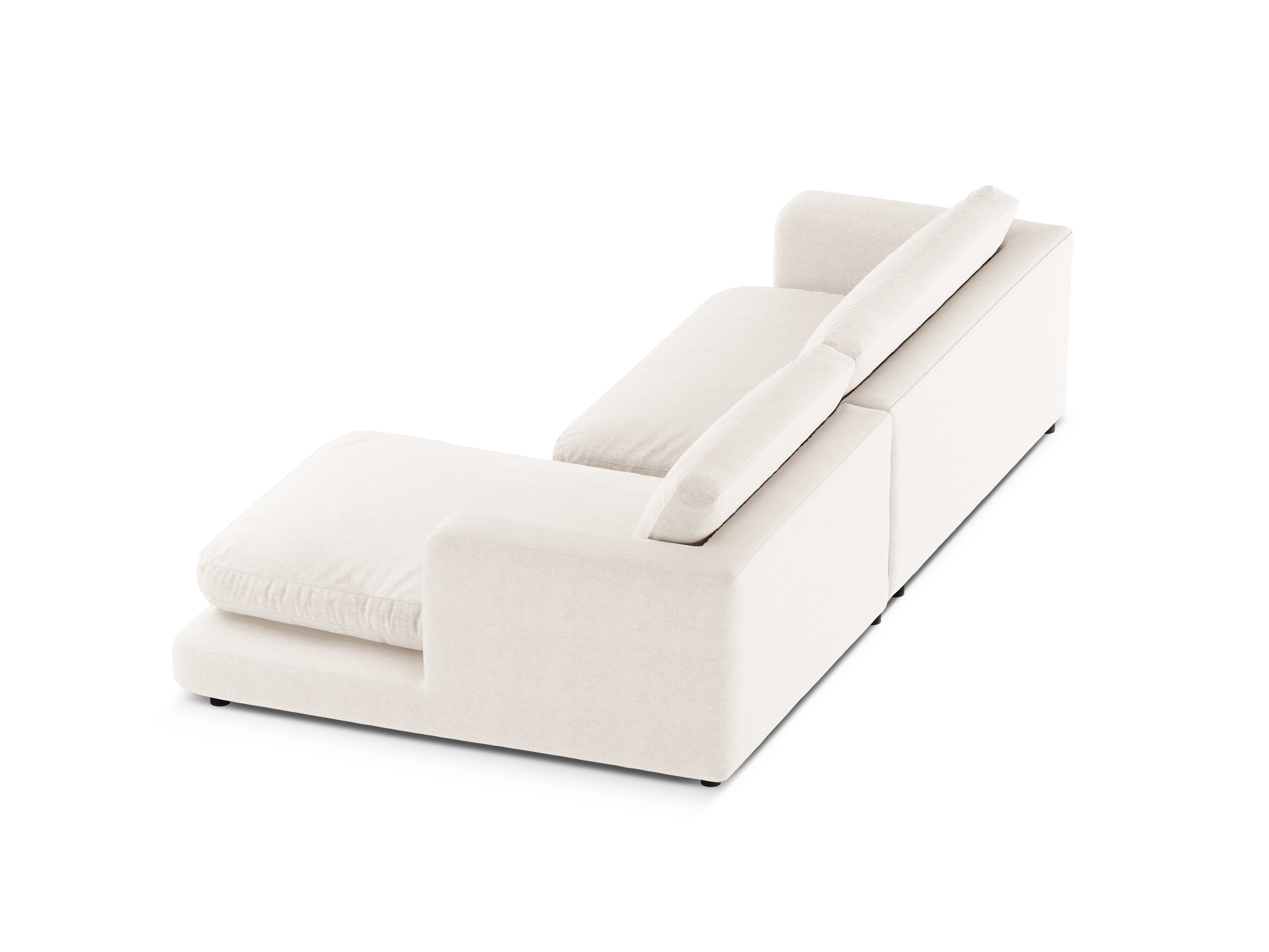 Right-hand corner sofa DAPHNE broken white chenille