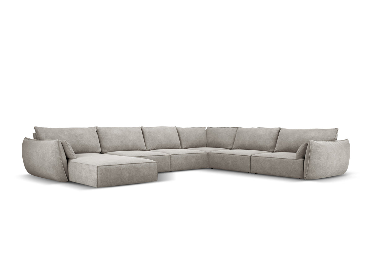 Panoramic corner in the szenil fabric right -sided Vanda Jasnoszary