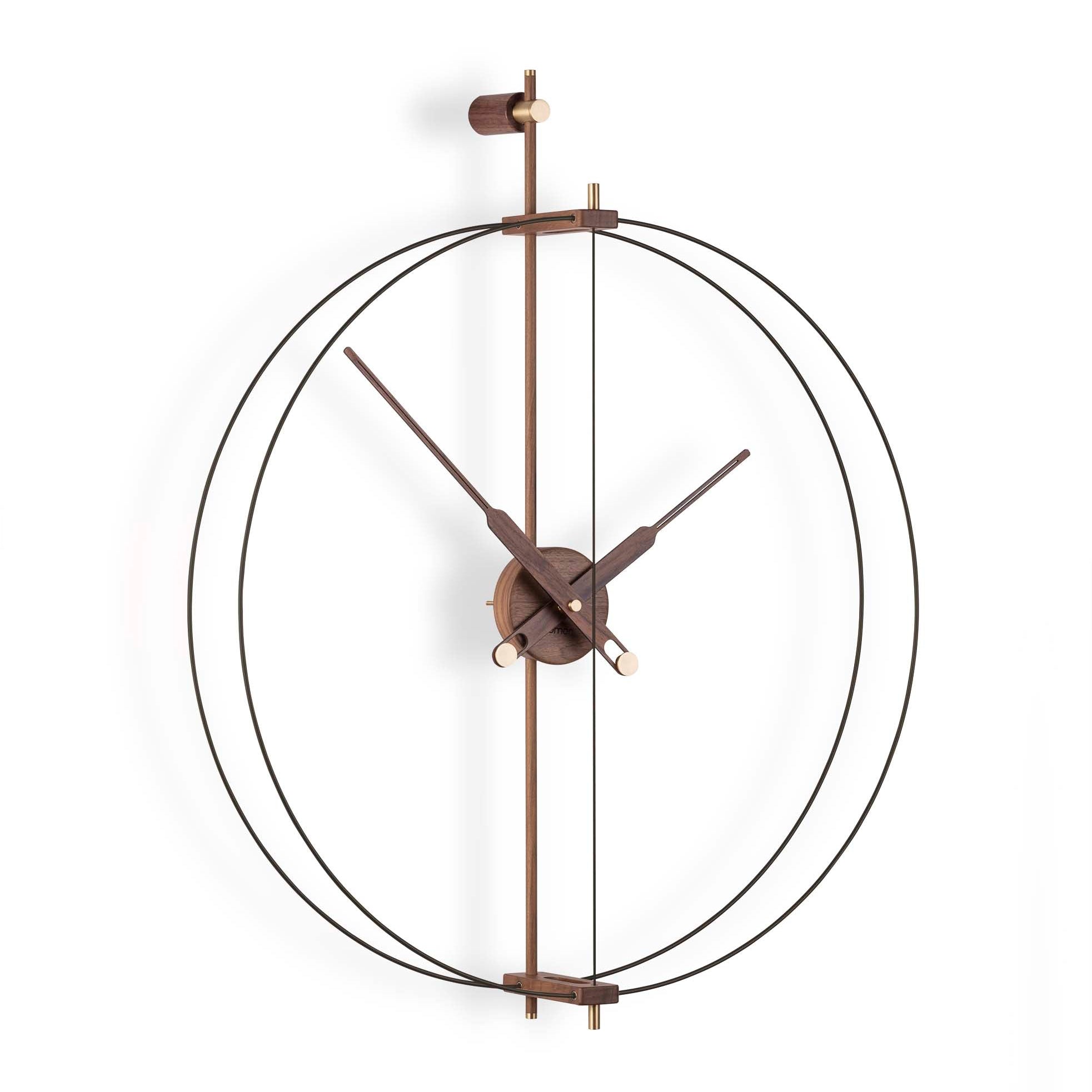 MINI BARCELONA PREMIUM wall clock walnut wood with black finish