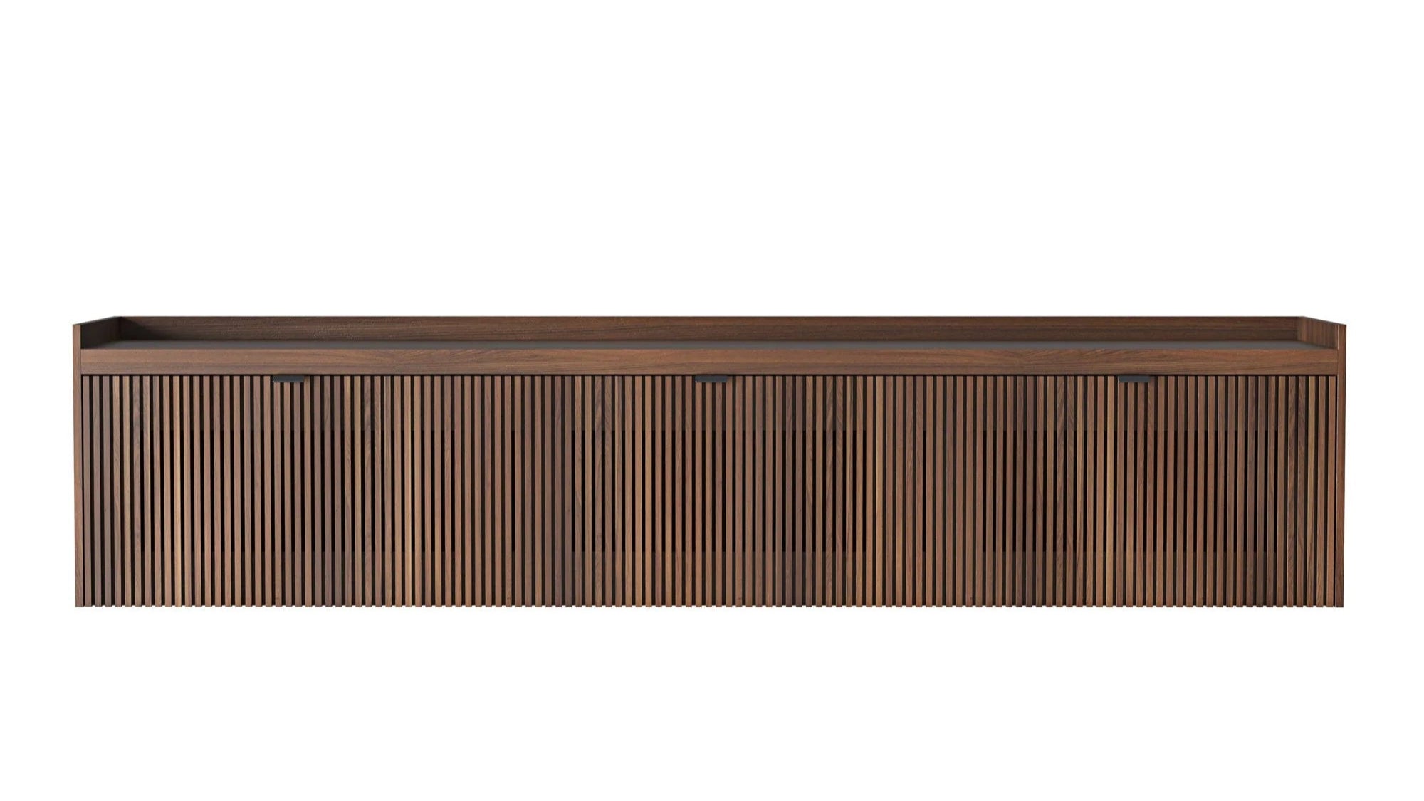 MEDA Wall-Mounted TV Cabinet Dark Oak Wood