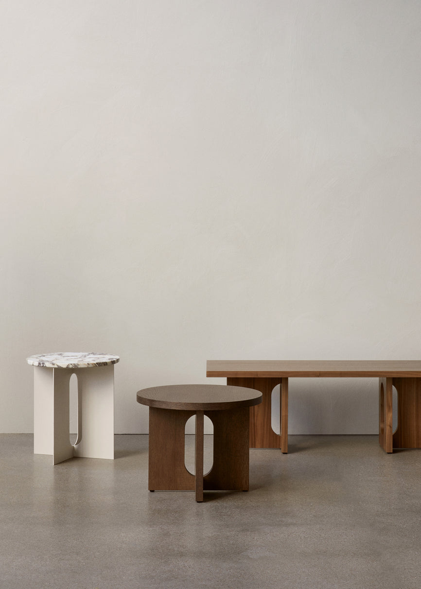 ANDROGYNE walnut veneer coffee table