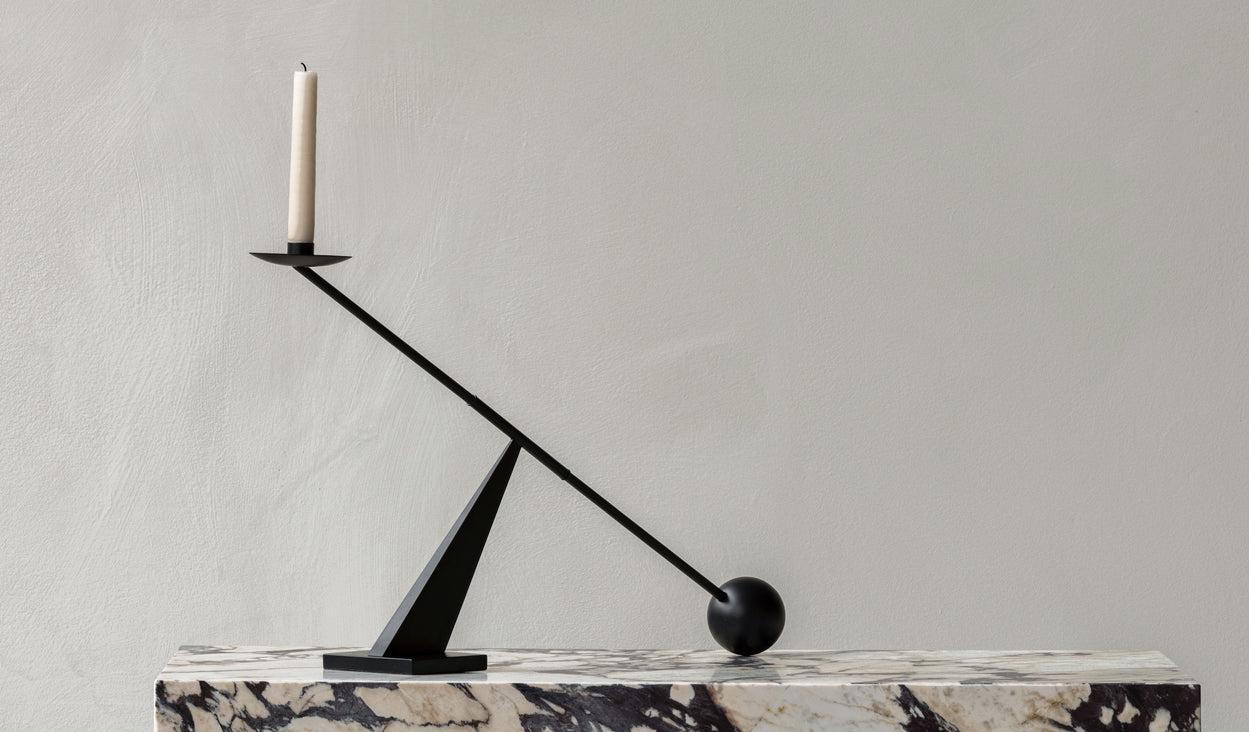 Świecznik INTERCONNECT brązowany mosiądz