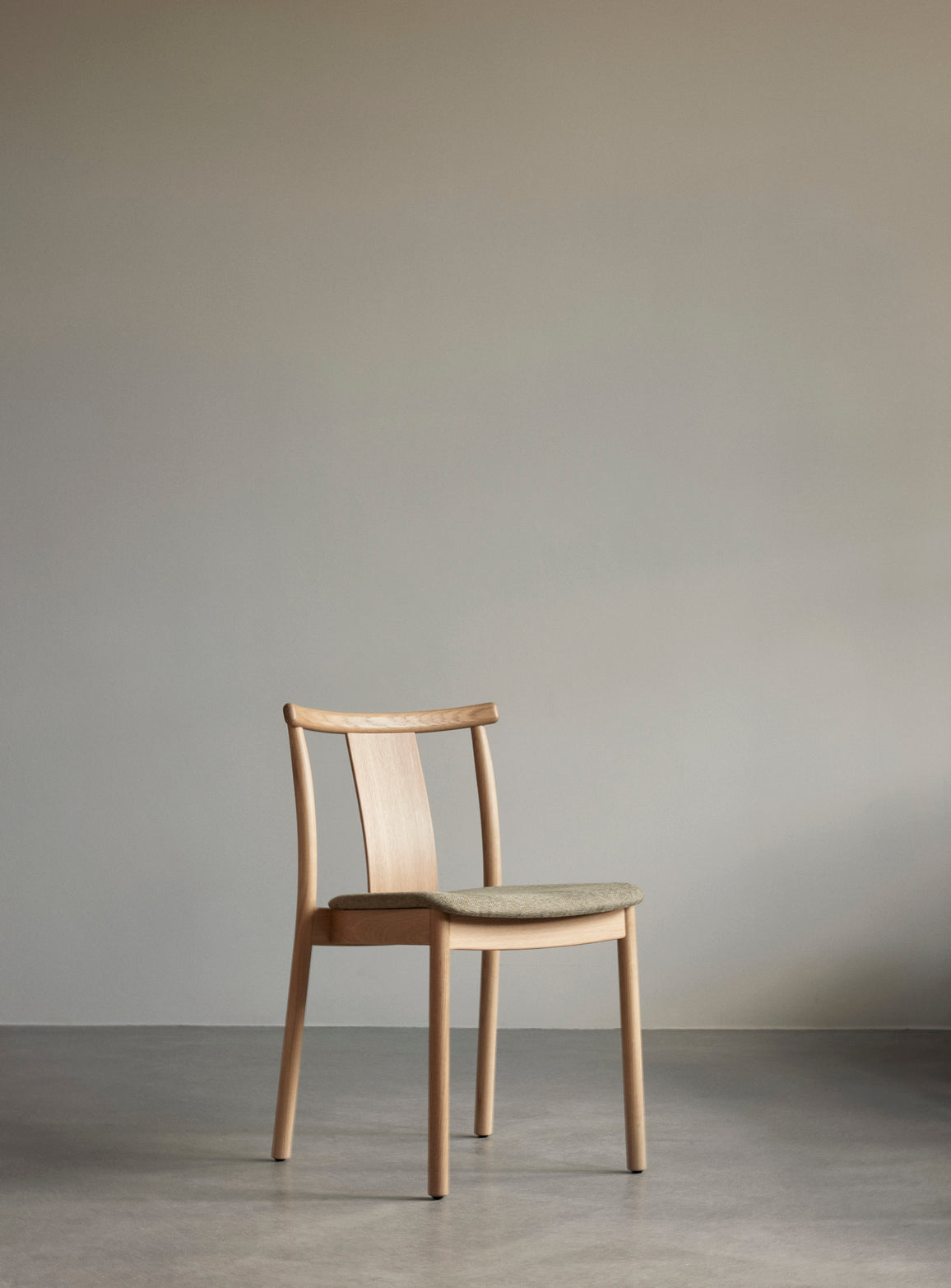 MERKUR chair black oak wood with brown seat