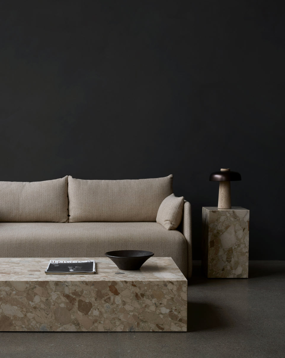 3-seater OFFSET mustard sofa