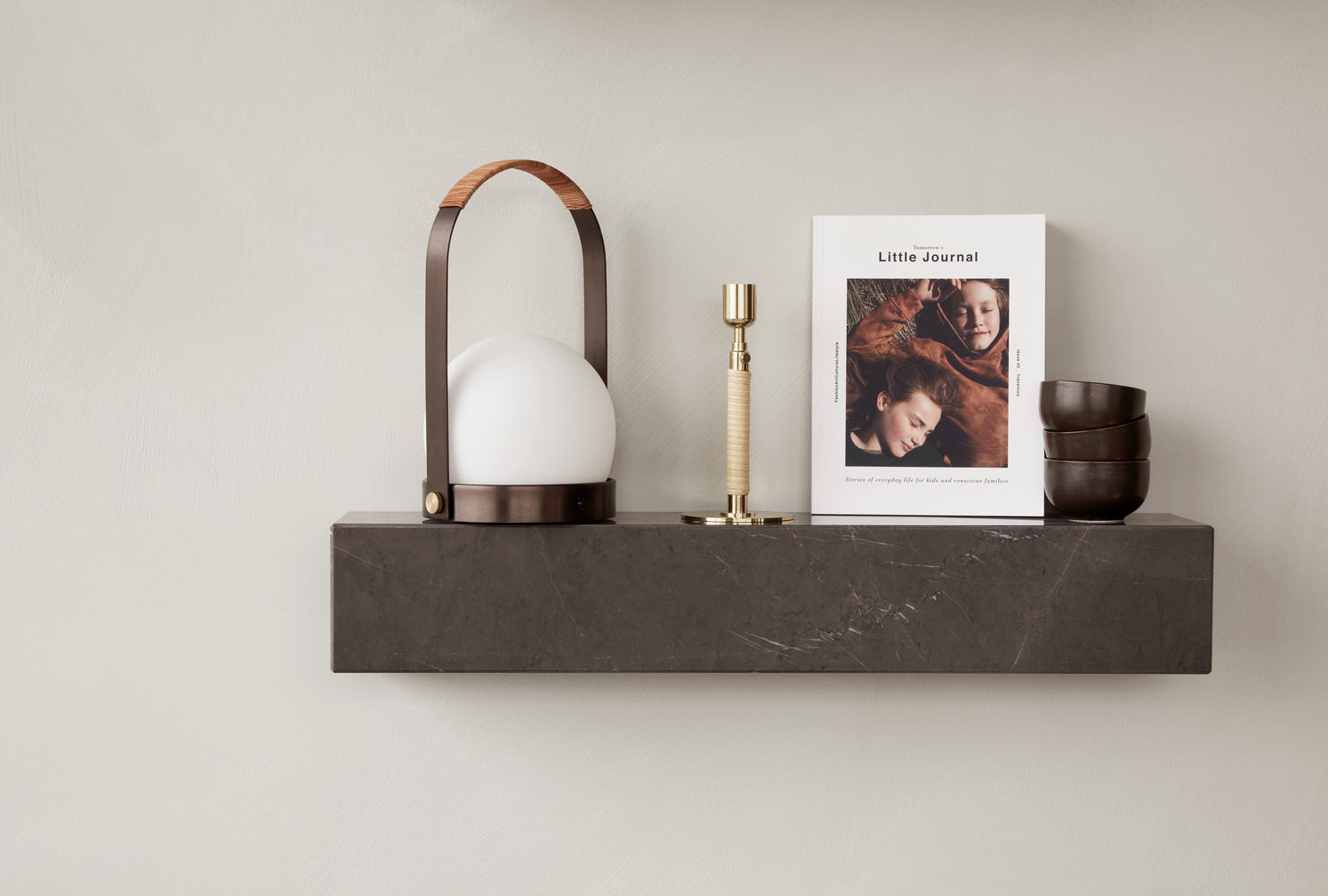 Portable lamp CARRIE bronzed brass