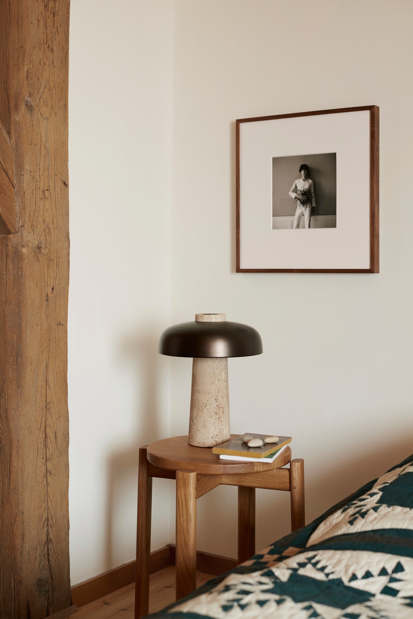 PASSAGE stool walnut wood