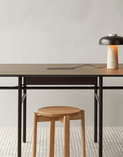 PASSAGE stool walnut wood