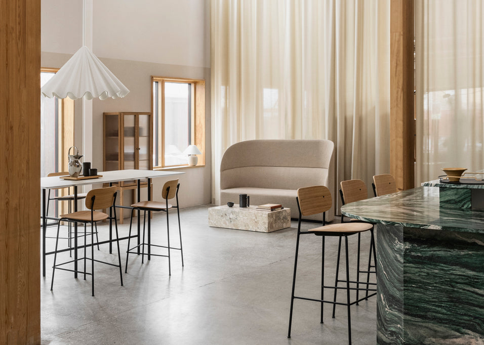 Sofa z wysokim oparciem TEAROOM musztardowy