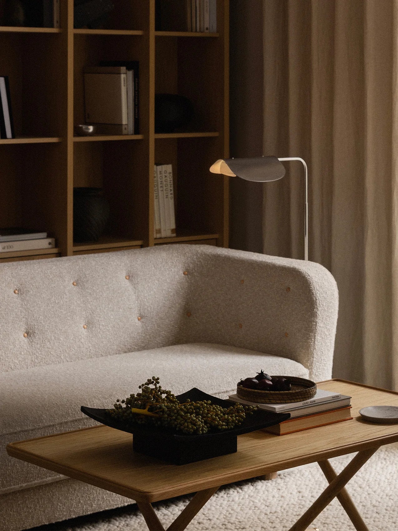 VILHELM Sofa in Beige with Oak Base