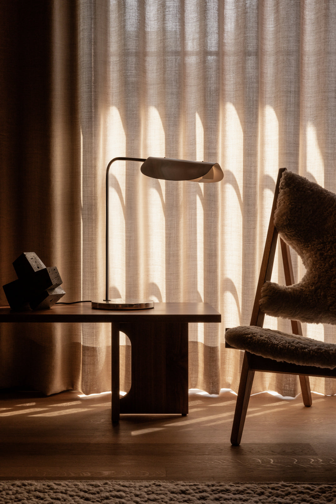 WING Table Lamp Polished Aluminum