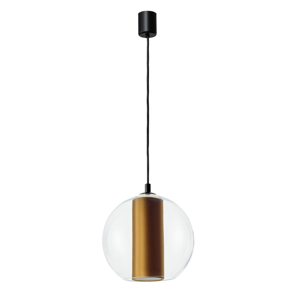 MERIDA pendant lamp in gold with black finish