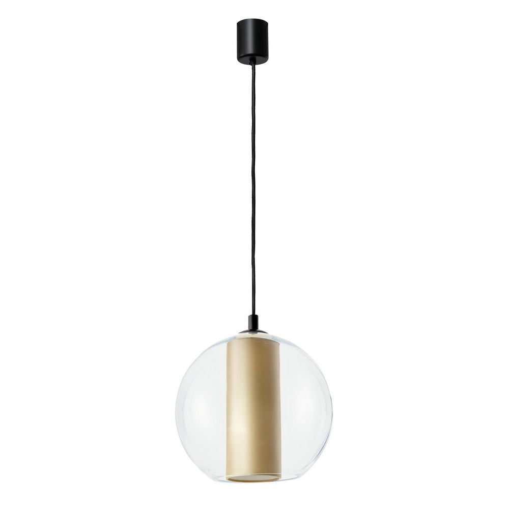 MERIDA pendant lamp in champagne with black finish