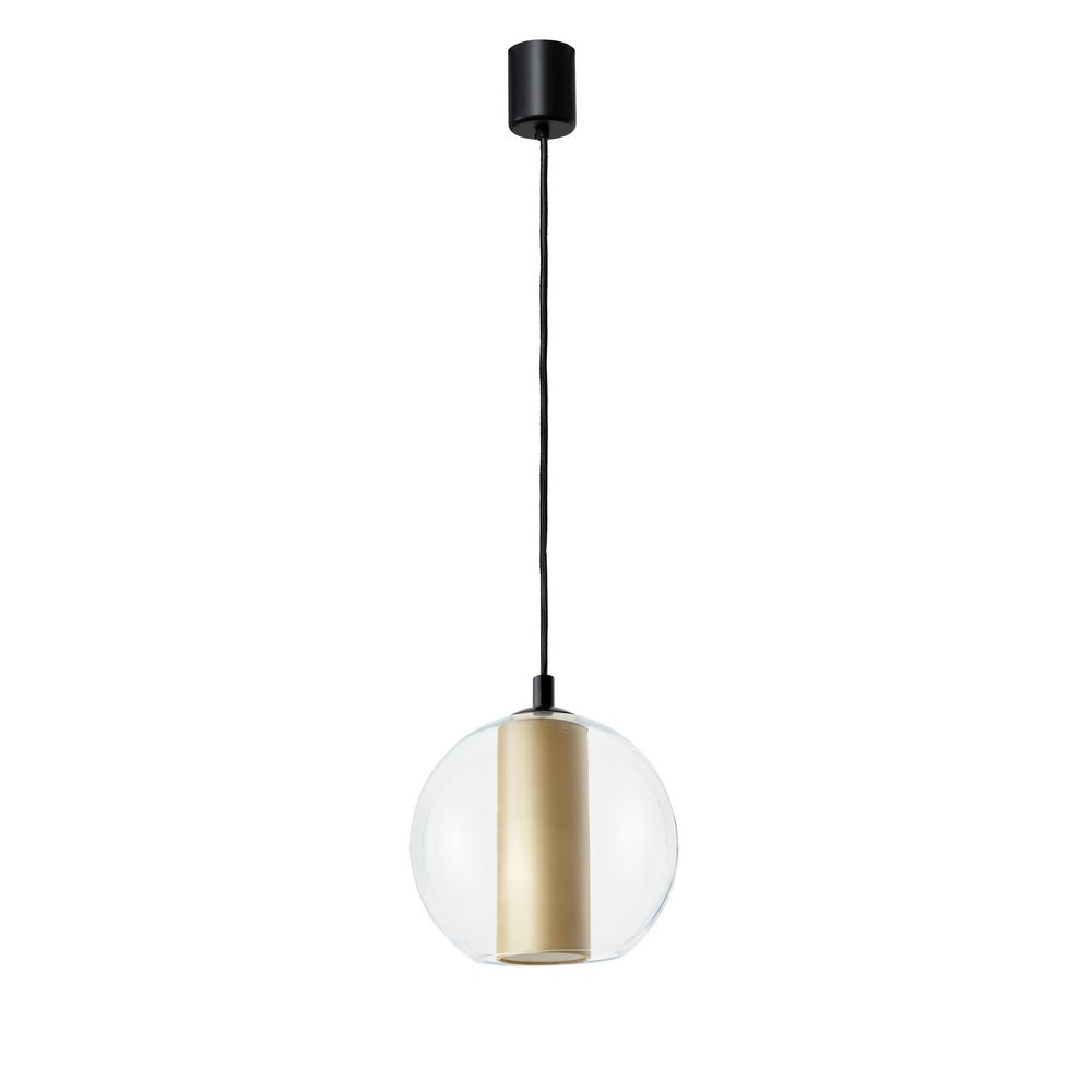 MERIDA pendant lamp in champagne with black finish