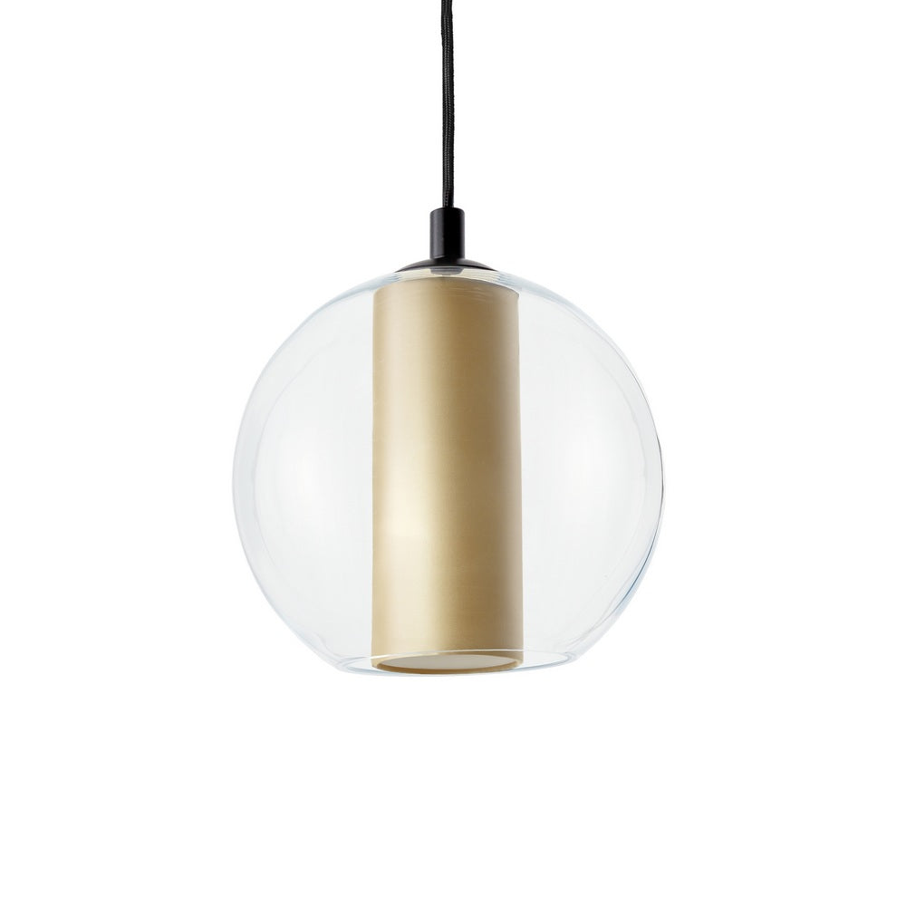 MERIDA pendant lamp in champagne with black finish