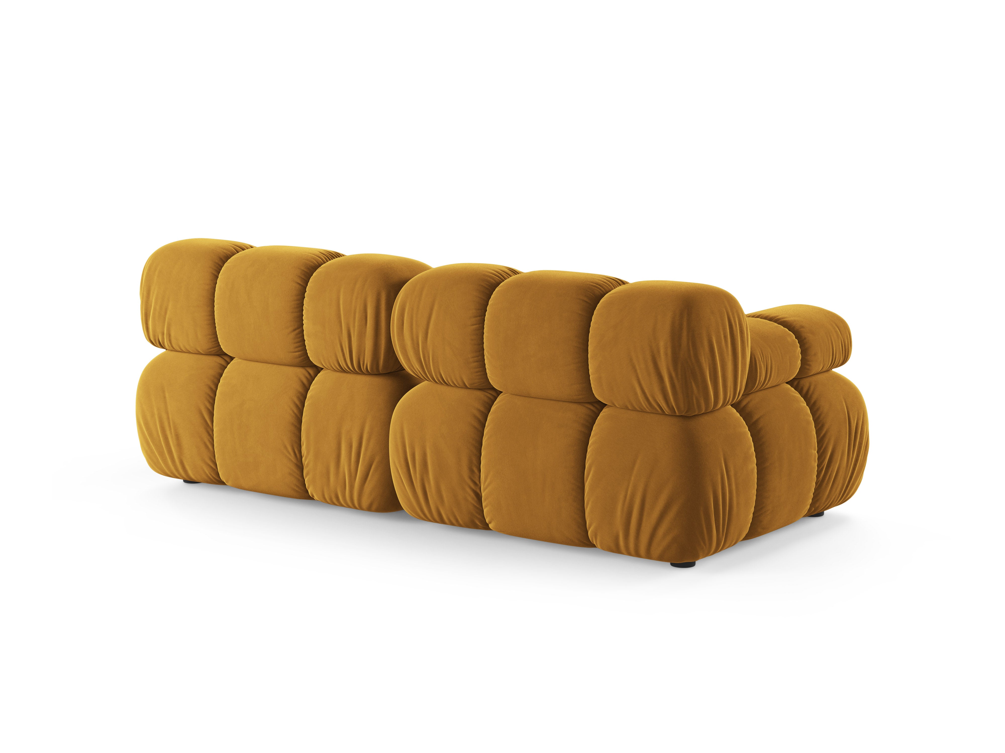 Mustard Velvet Modular Sofa for Two - BELLIS