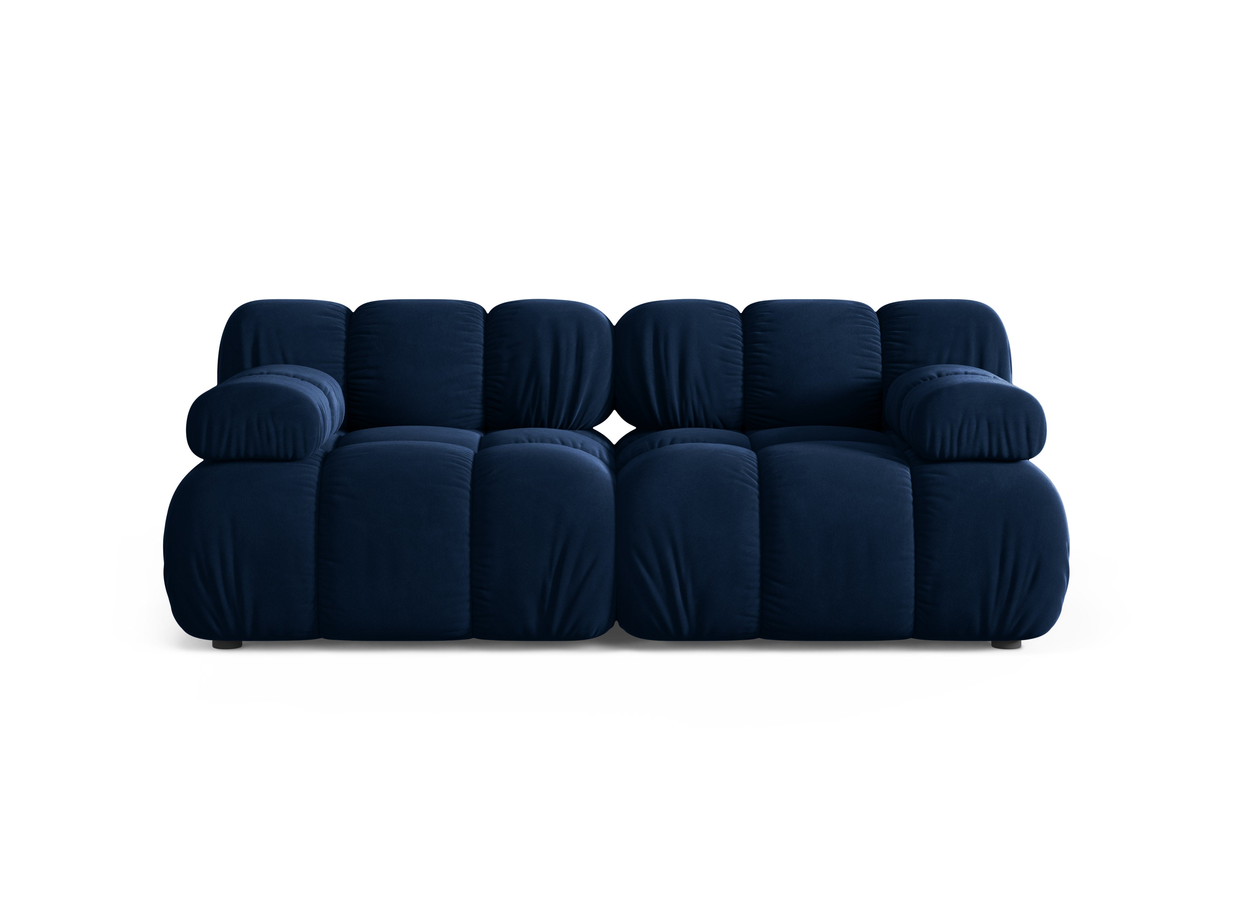 Velvet modular 2-seater sofa BELLIS in royal blue