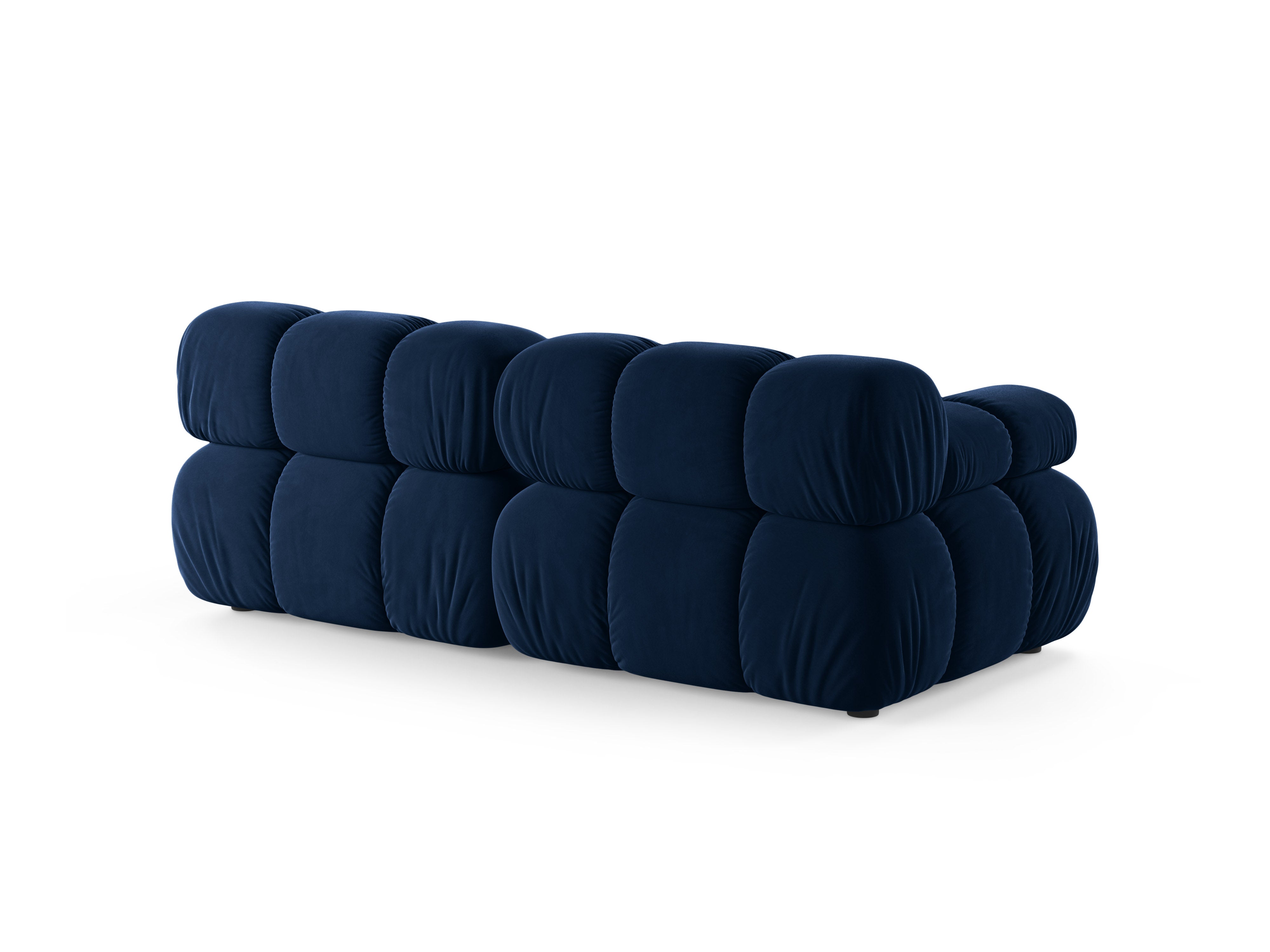 Velvet modular 2-seater sofa BELLIS in royal blue