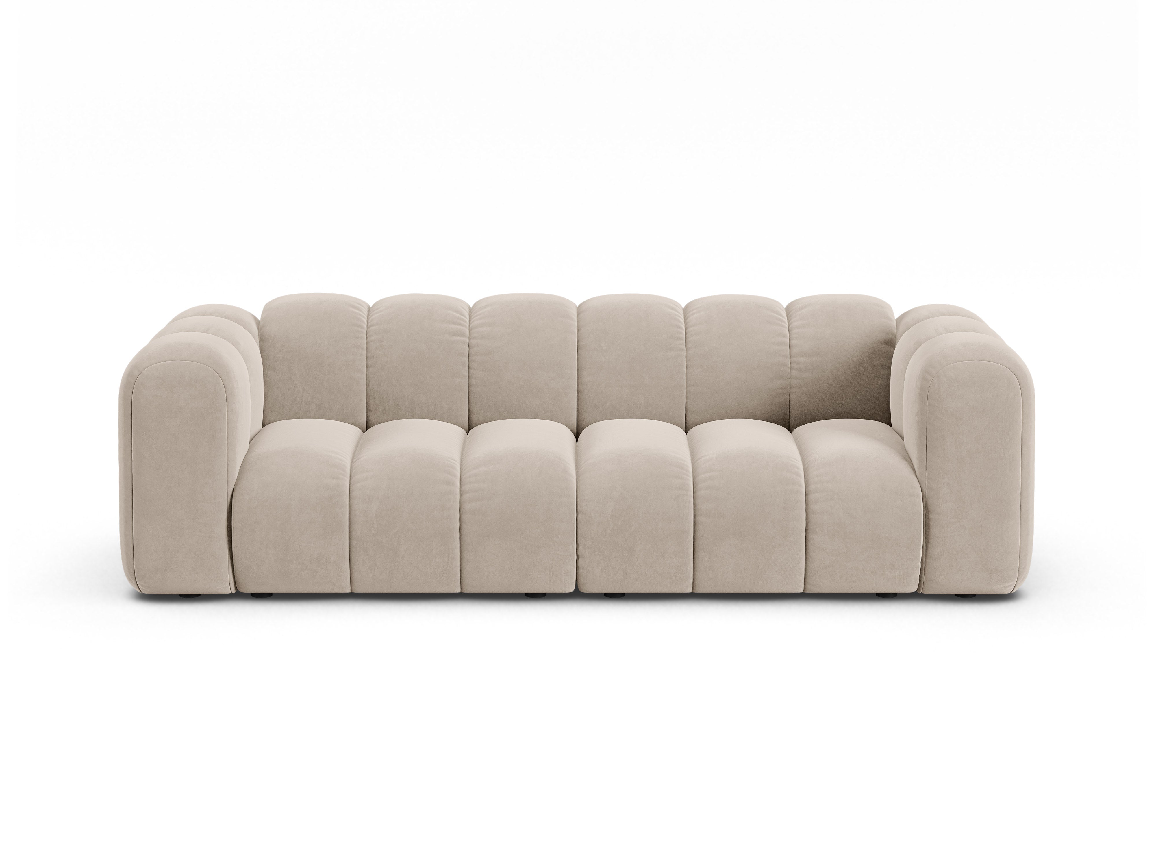 Velvet 3-Seater Sofa LUPINE Beige