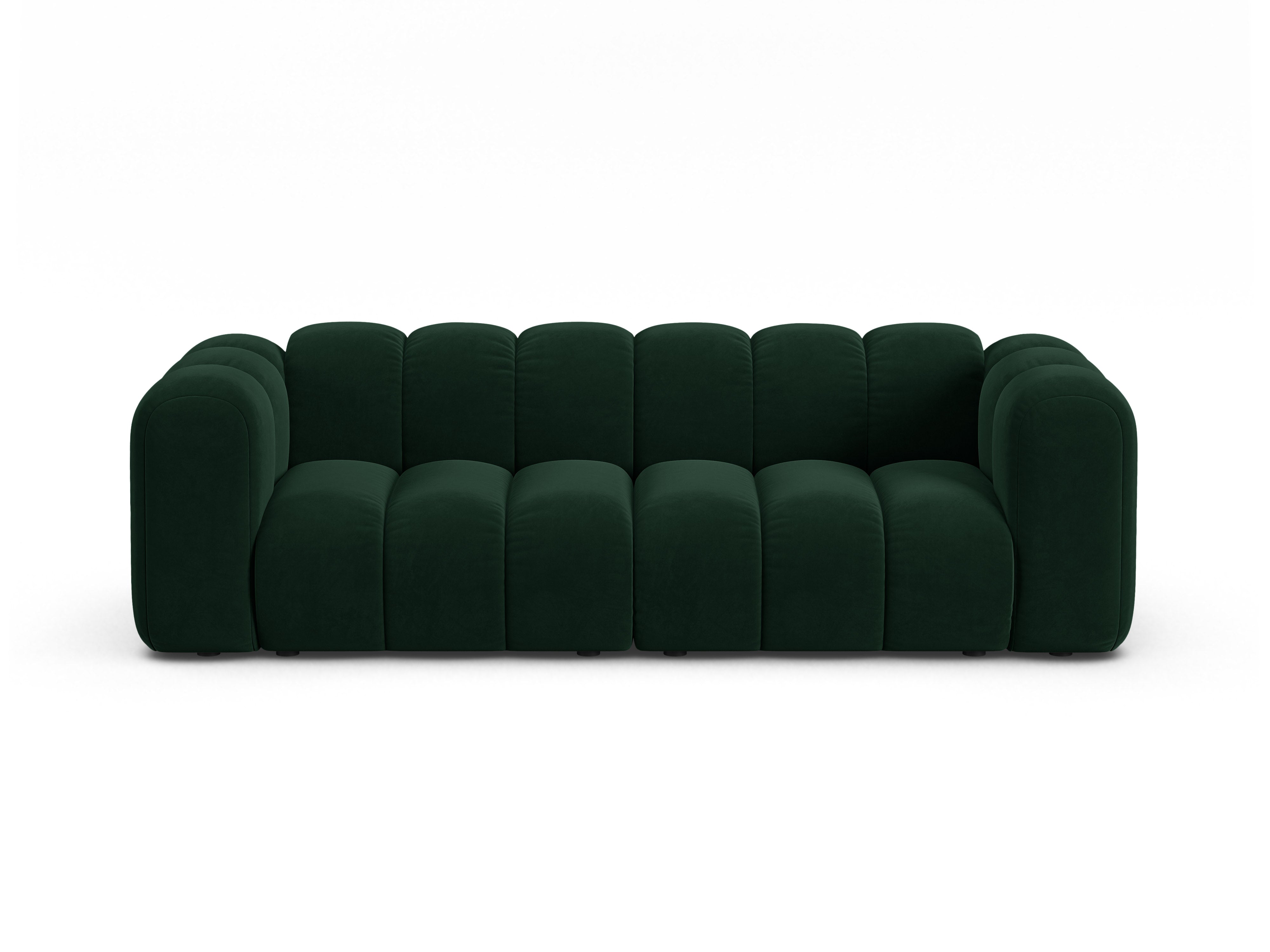 Velvet 3-Seater Sofa LUPINE Bottle Green