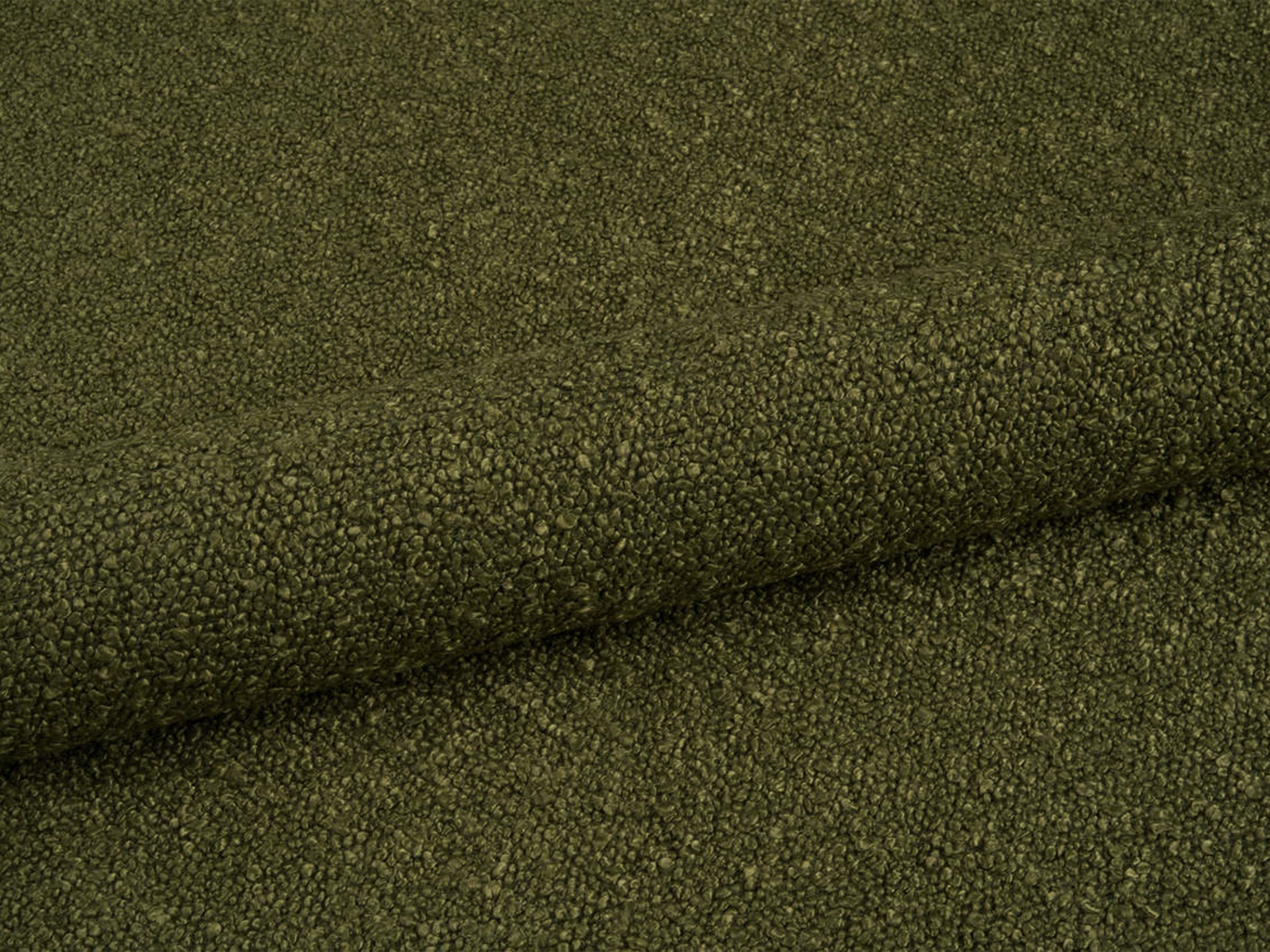 BELLIS Bed with Storage for Bedding in Green Boucle