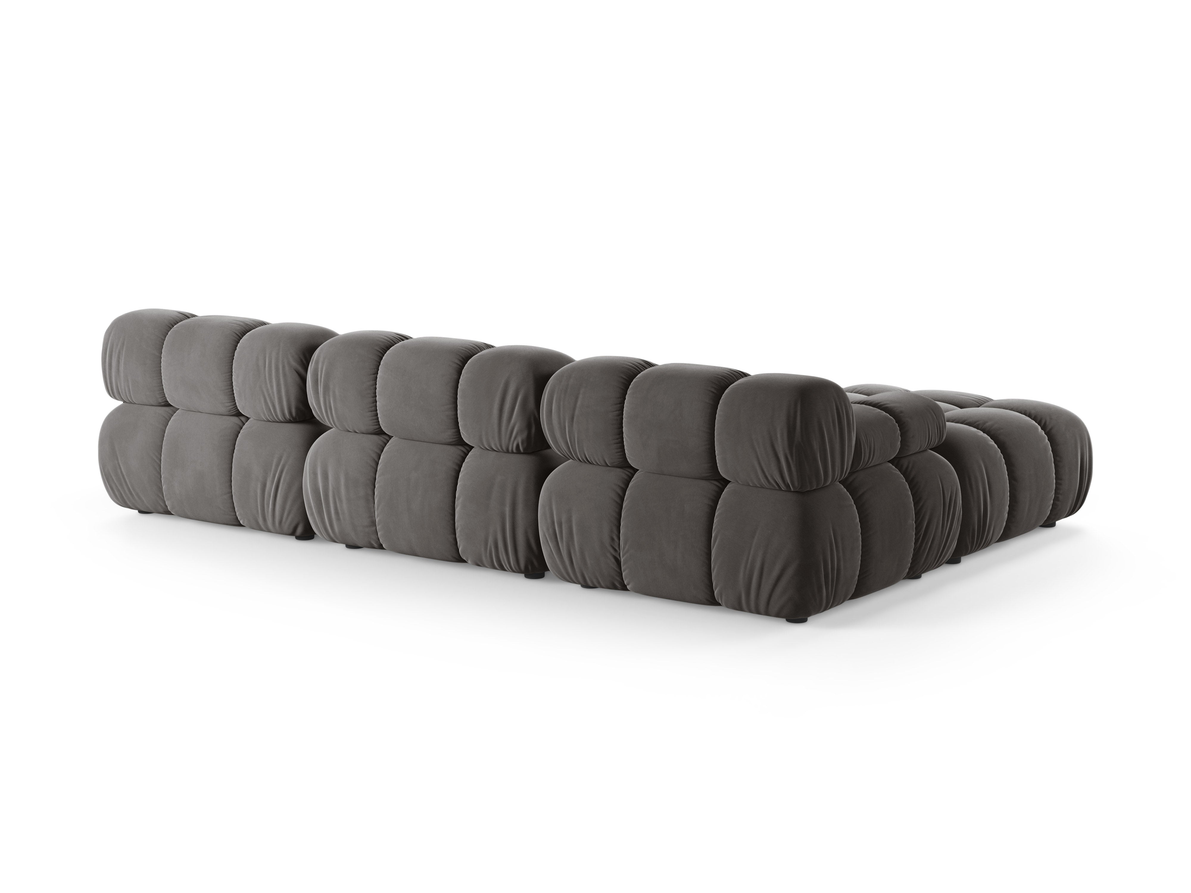 Universal velvet corner sofa BELLIS in gray